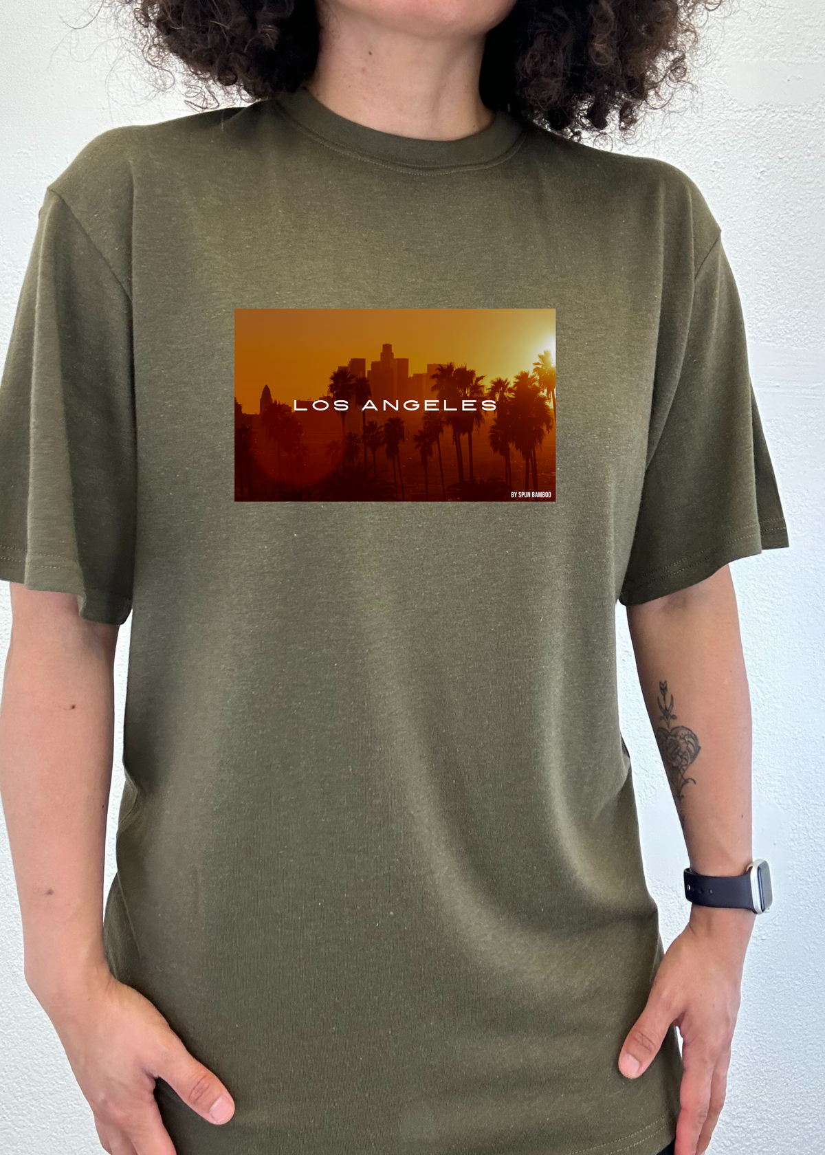 Los Angeles Unisex Bamboo Viscose/Organic Cotton Short Sleeve Graphic T-Shirt