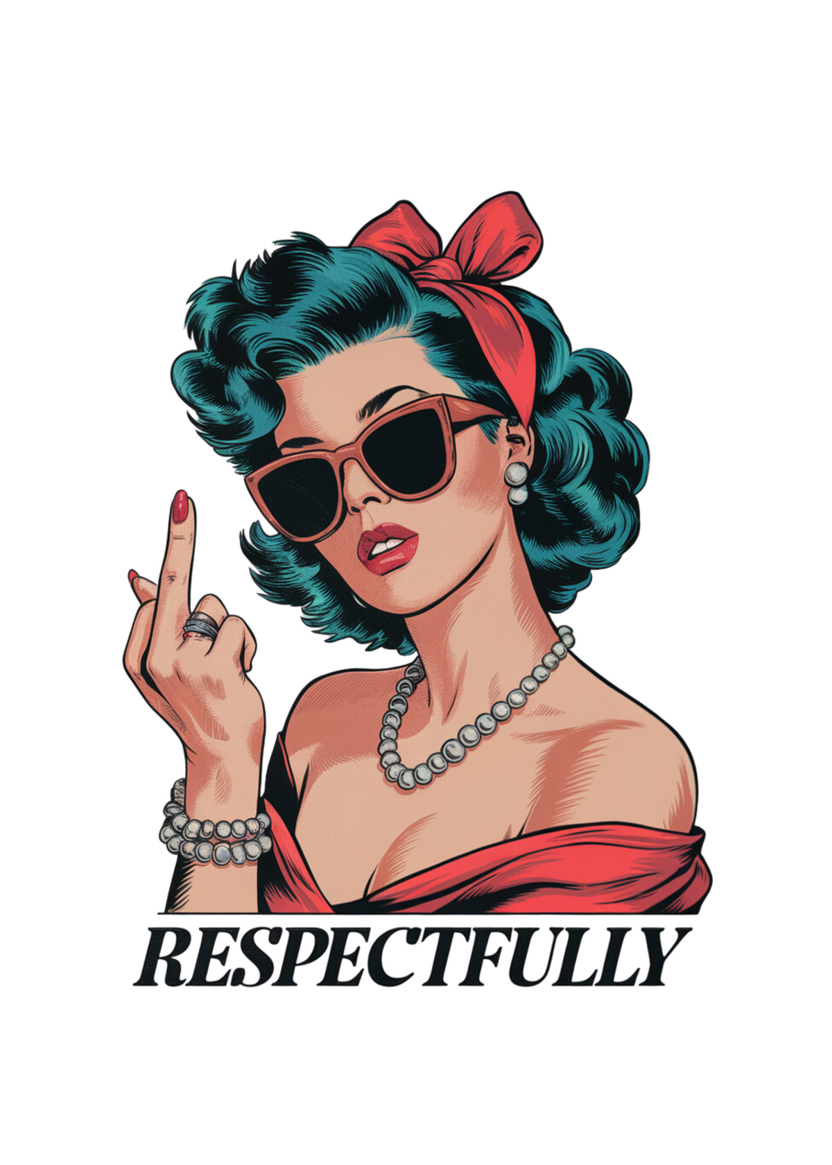 Respectfully Middle Finger Unisex Bamboo/Cotton Graphic T-Shirt