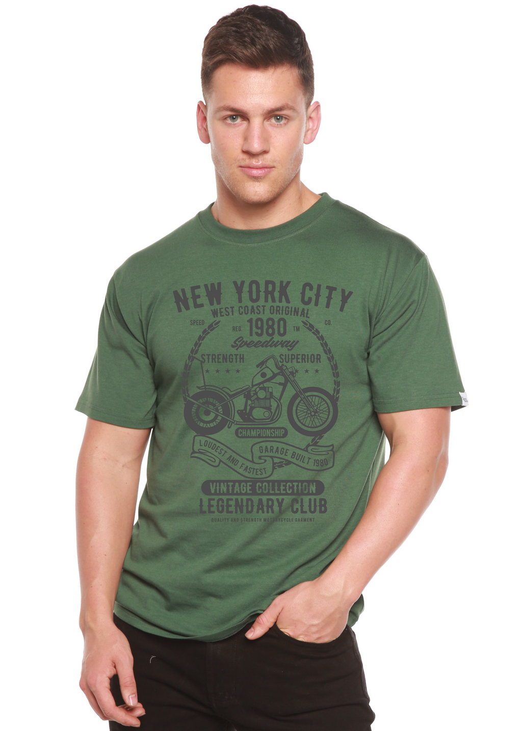 New York City Spun Bamboo® Men's Bamboo Viscose/Organic Cotton Short Sleeve Graphic T-Shirt