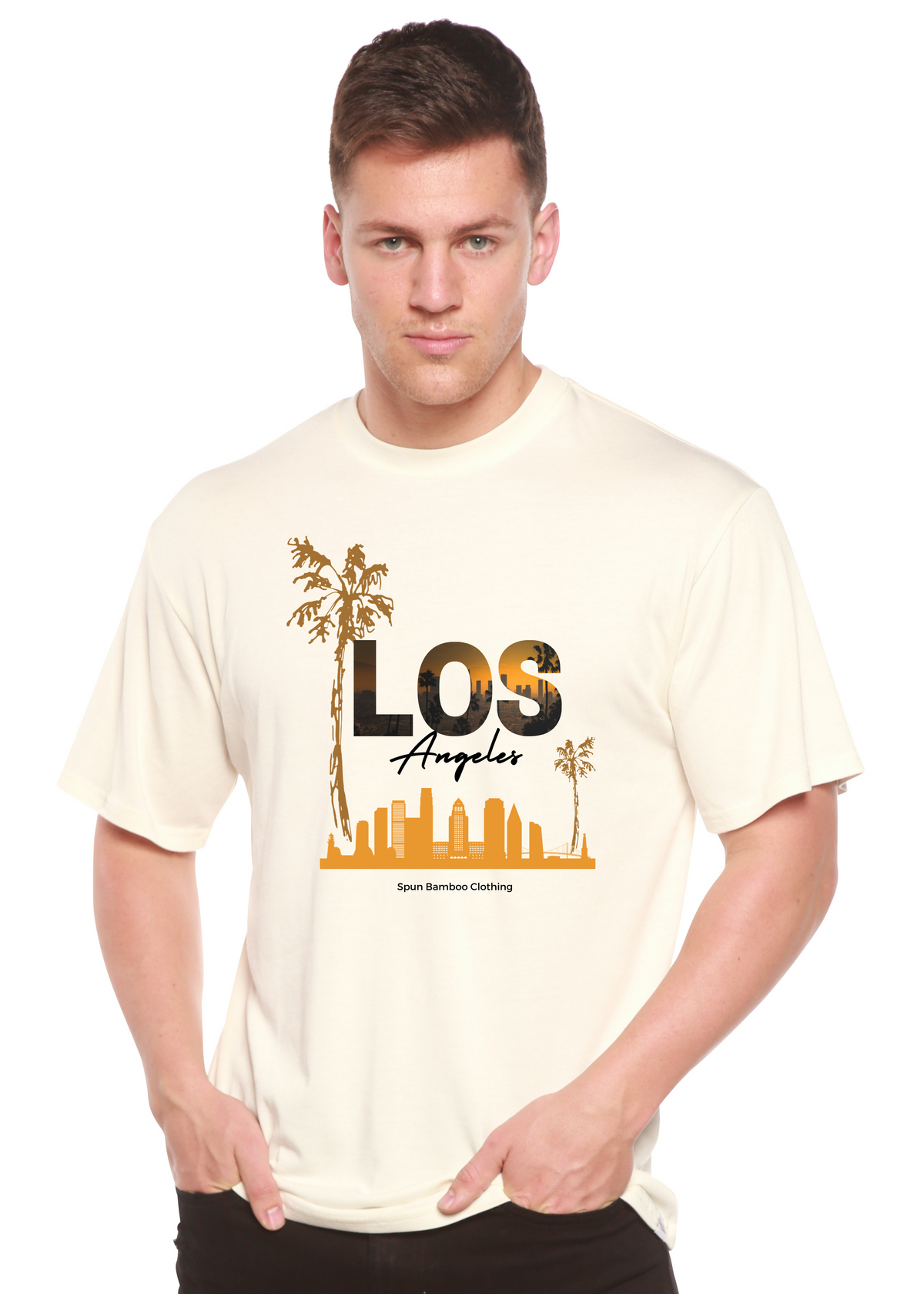 Los Angeles Unisex Bamboo Viscose/Organic Cotton Short Sleeve Graphic T-Shirt