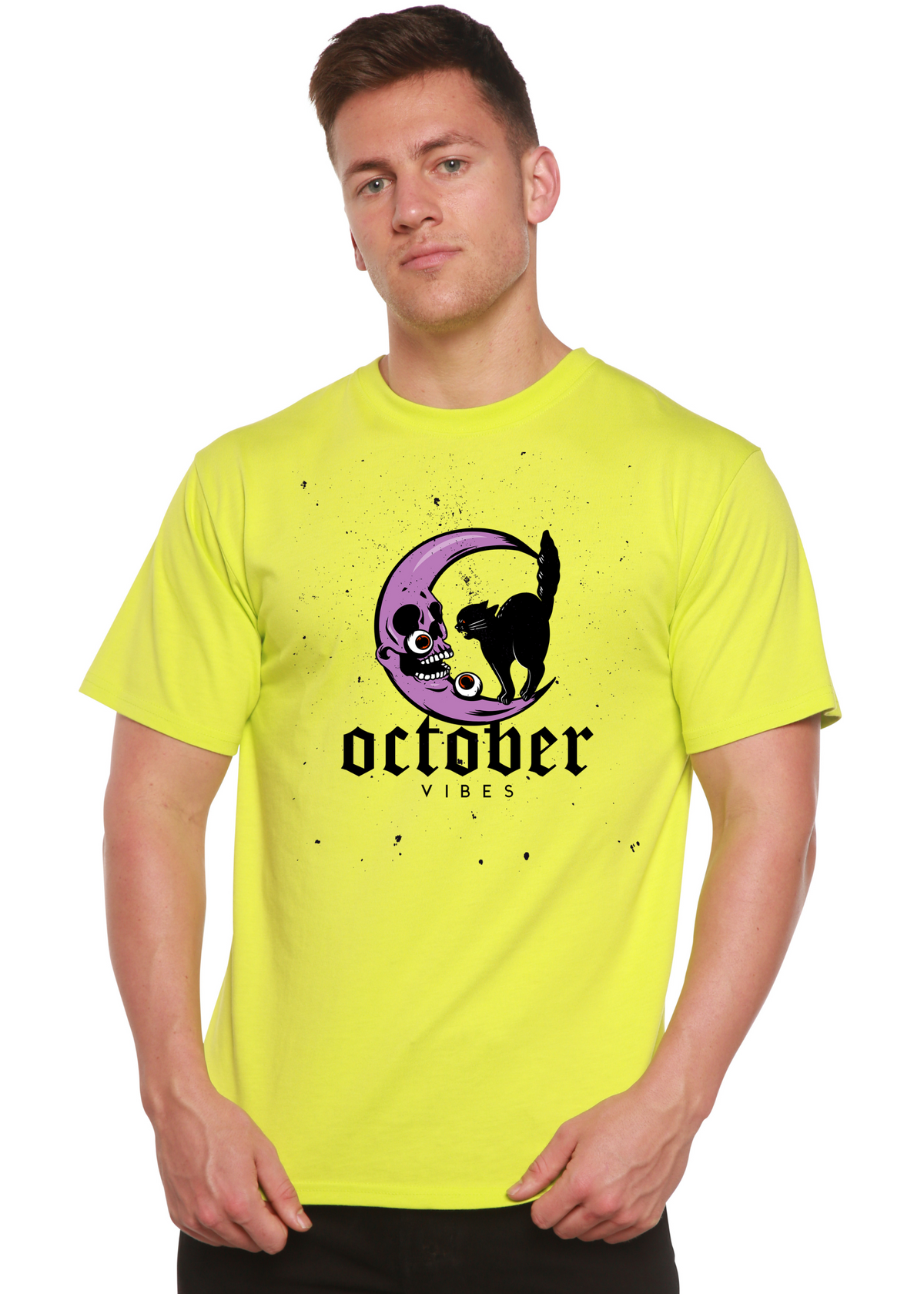 October Vibes Men's Bamboo Viscose/Organic Cotton Short Sleeve Graphic T-Shirt