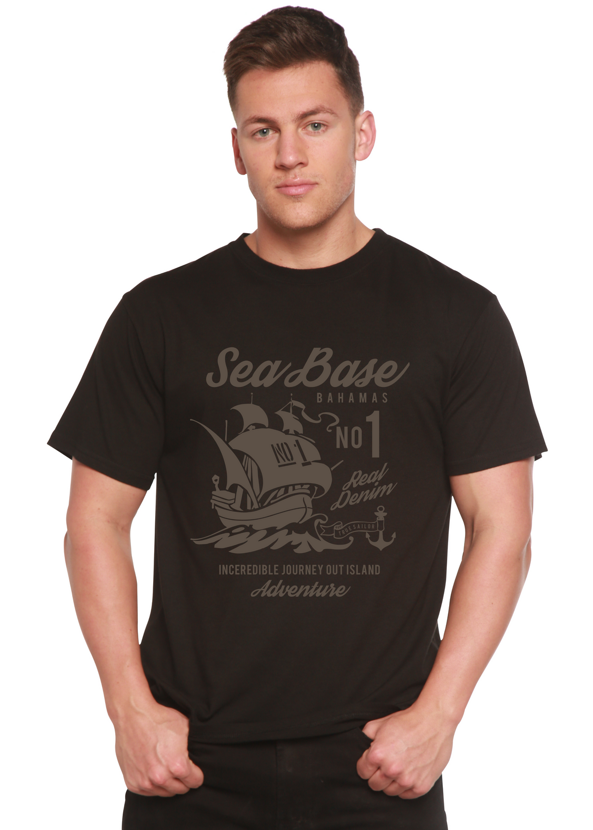 Sea Base Spun Bamboo® Men's Bamboo Viscose/Organic Cotton Short Sleeve Graphic T-Shirt