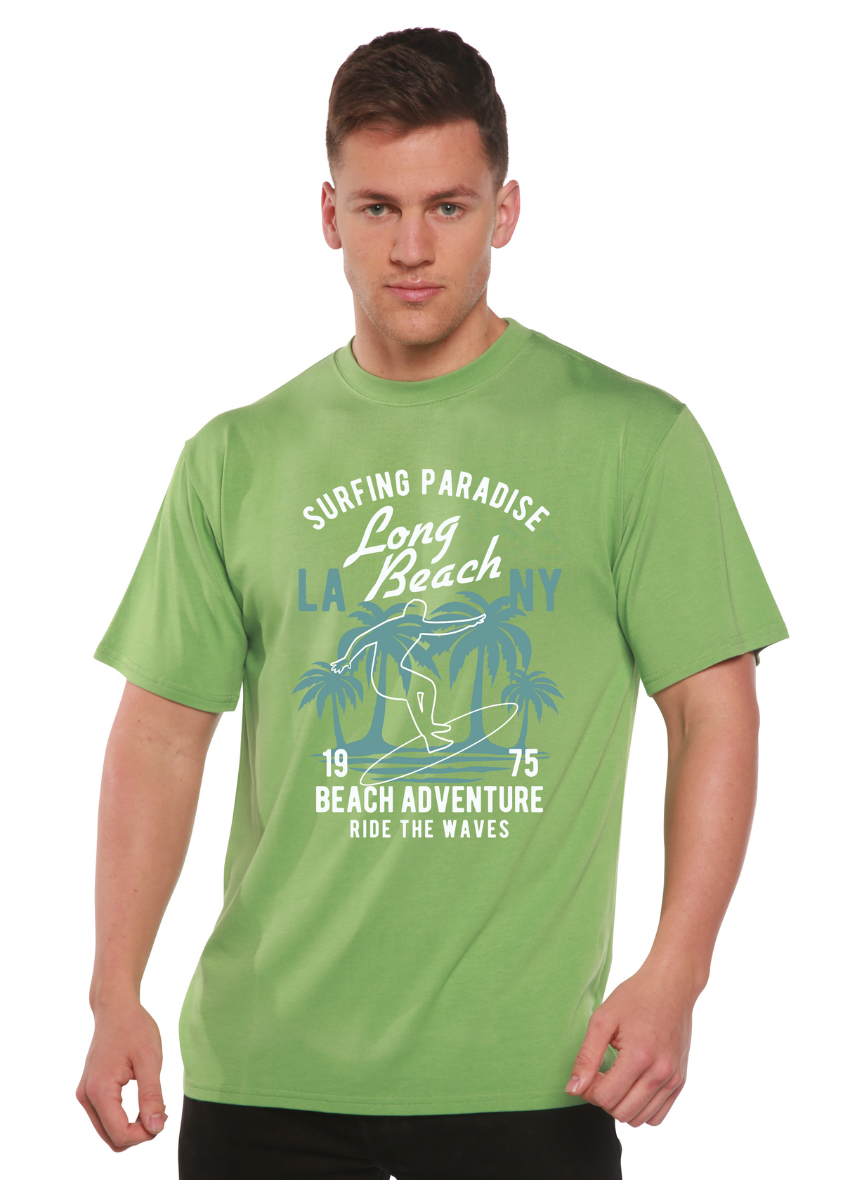 Beach Adventure Men's Bamboo Viscose/Organic Cotton Short Sleeve Graphic T-Shirt