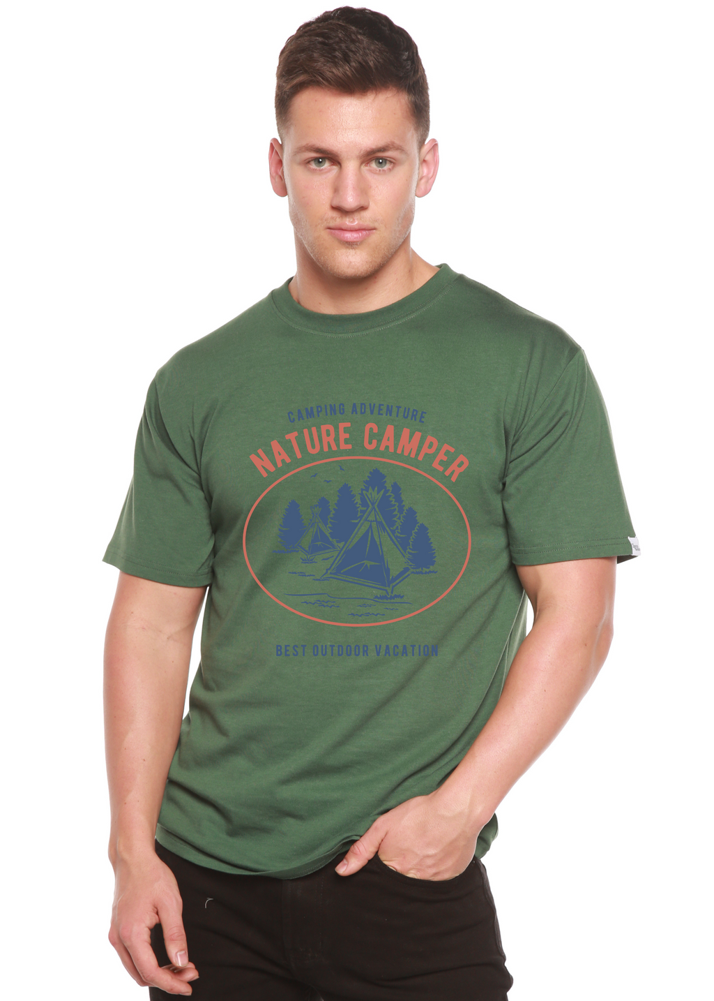 Nature Camper Spun Bamboo® Men's Bamboo Viscose/Organic Cotton Short Sleeve Graphic T-Shirt