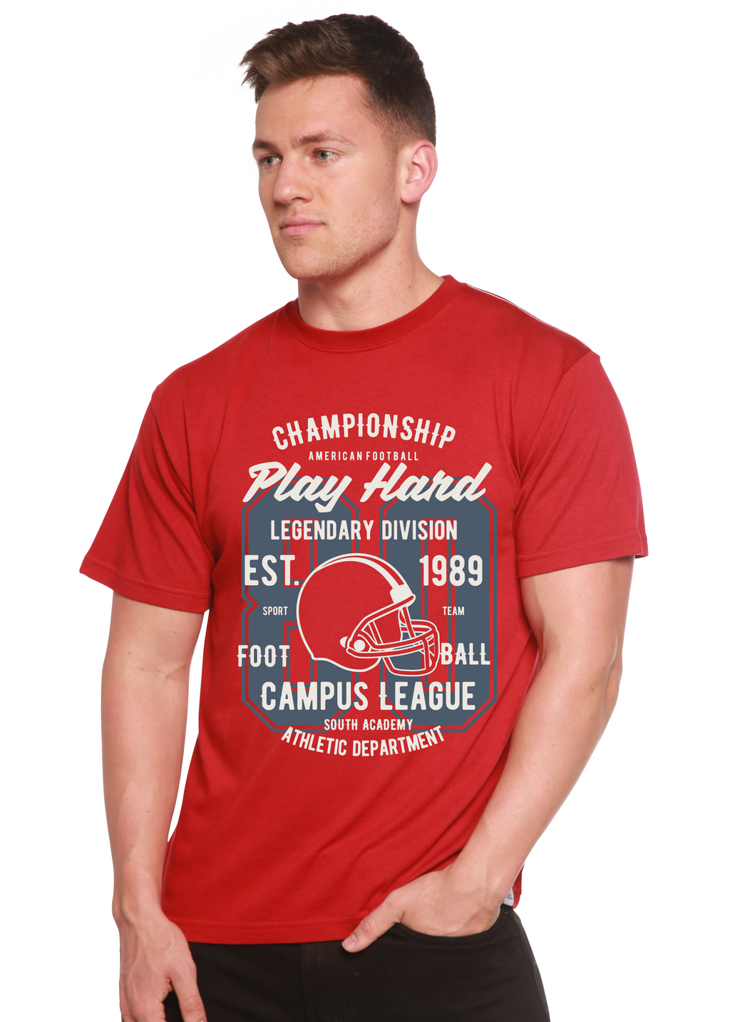 Play Hard Spun Bamboo® Men's Bamboo Viscose/Organic Cotton Short Sleeve Graphic T-Shirt