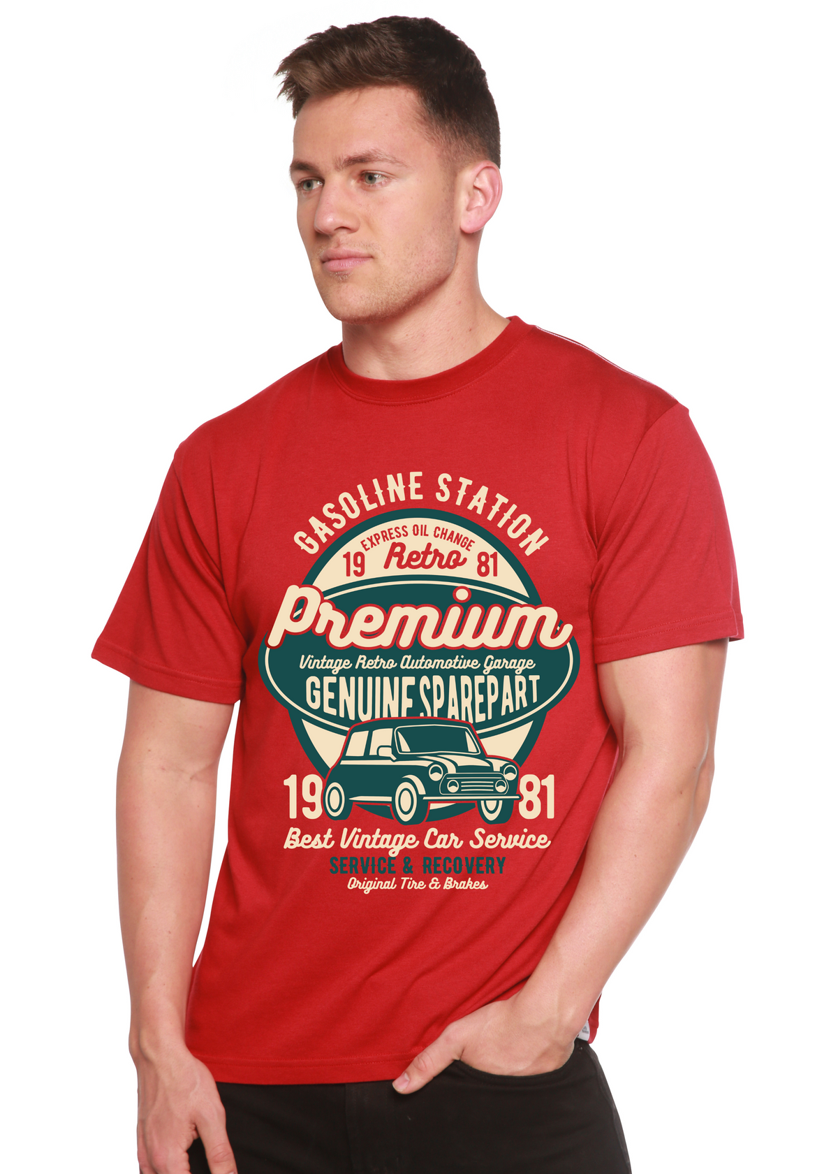 Premium Garage Spun Bamboo® Men's Bamboo Viscose/Organic Cotton Short Sleeve Graphic T-Shirt