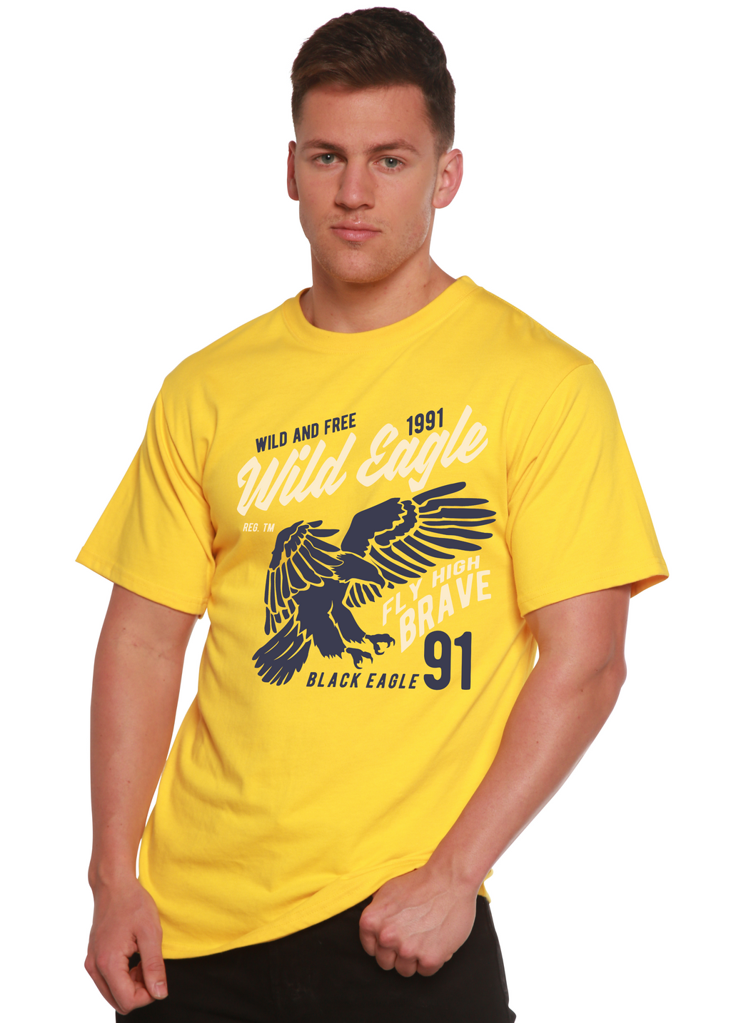Wild Eagle Spun Bamboo® Men's Bamboo Viscose/Organic Cotton Short Sleeve Graphic T-Shirt