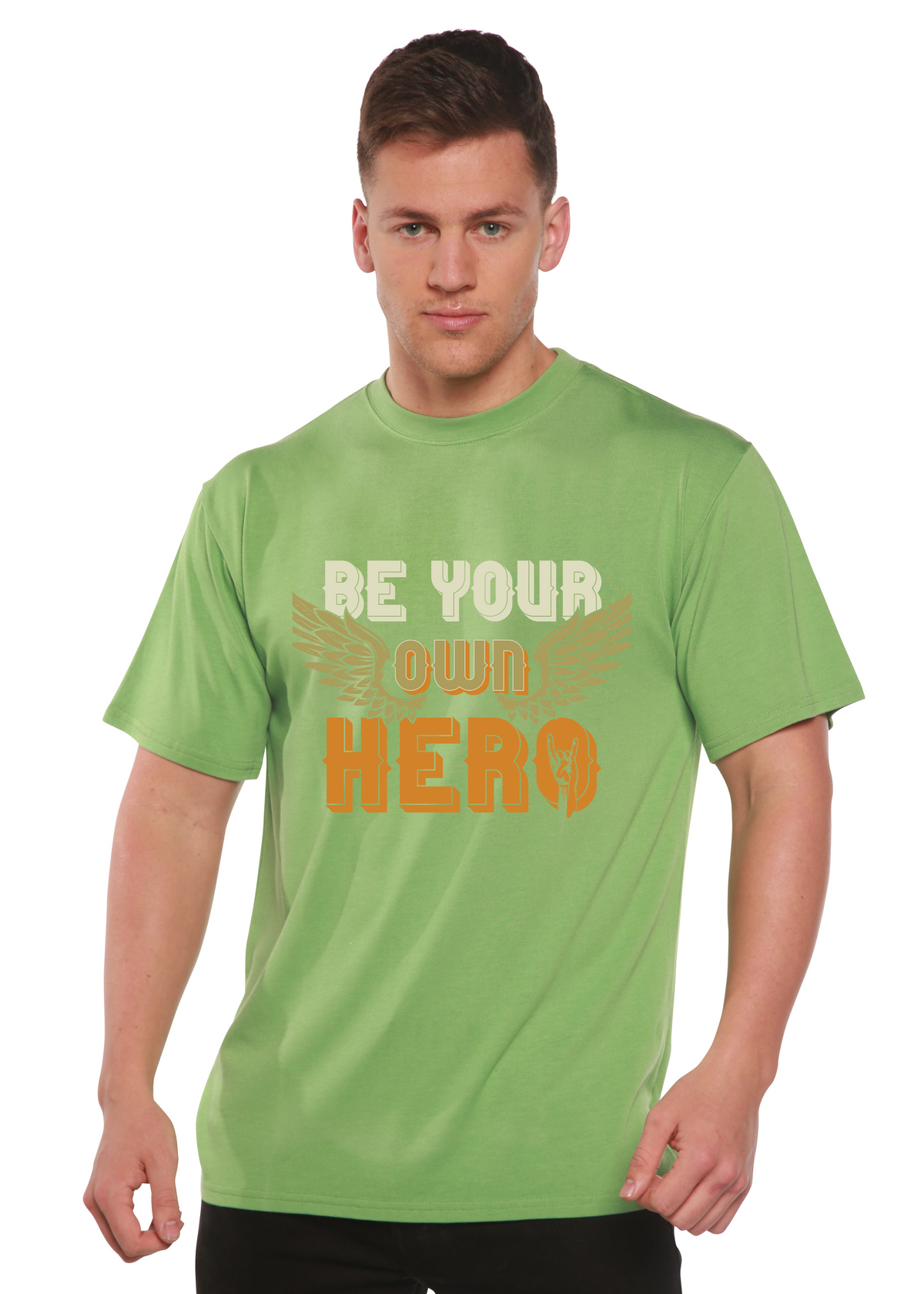 Be Your Own Hero Men's Bamboo Viscose/Organic Cotton Short Sleeve Graphic T-Shirt