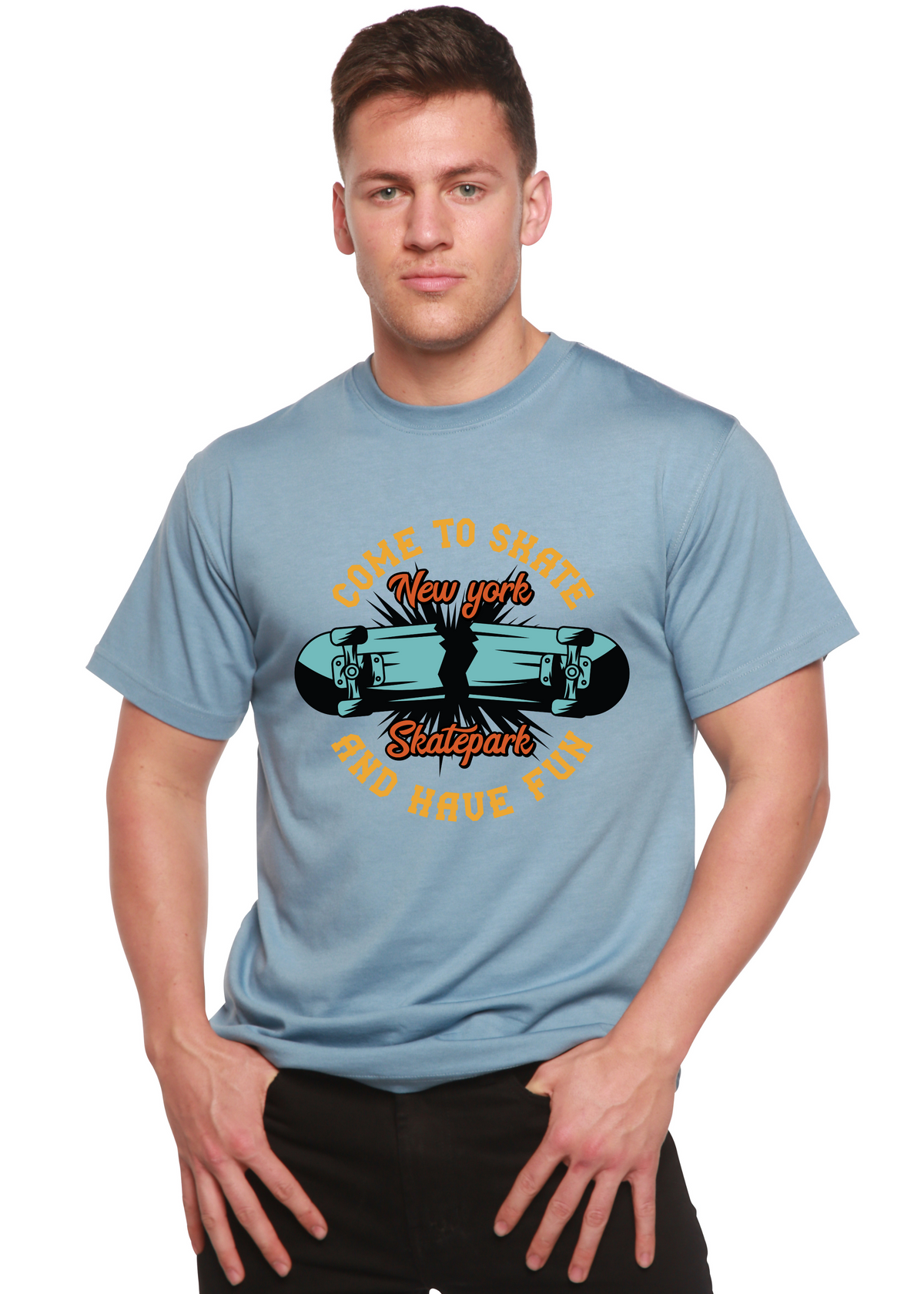 New York Skatepark Men's Bamboo Viscose/Organic Cotton Short Sleeve Graphic T-Shirt