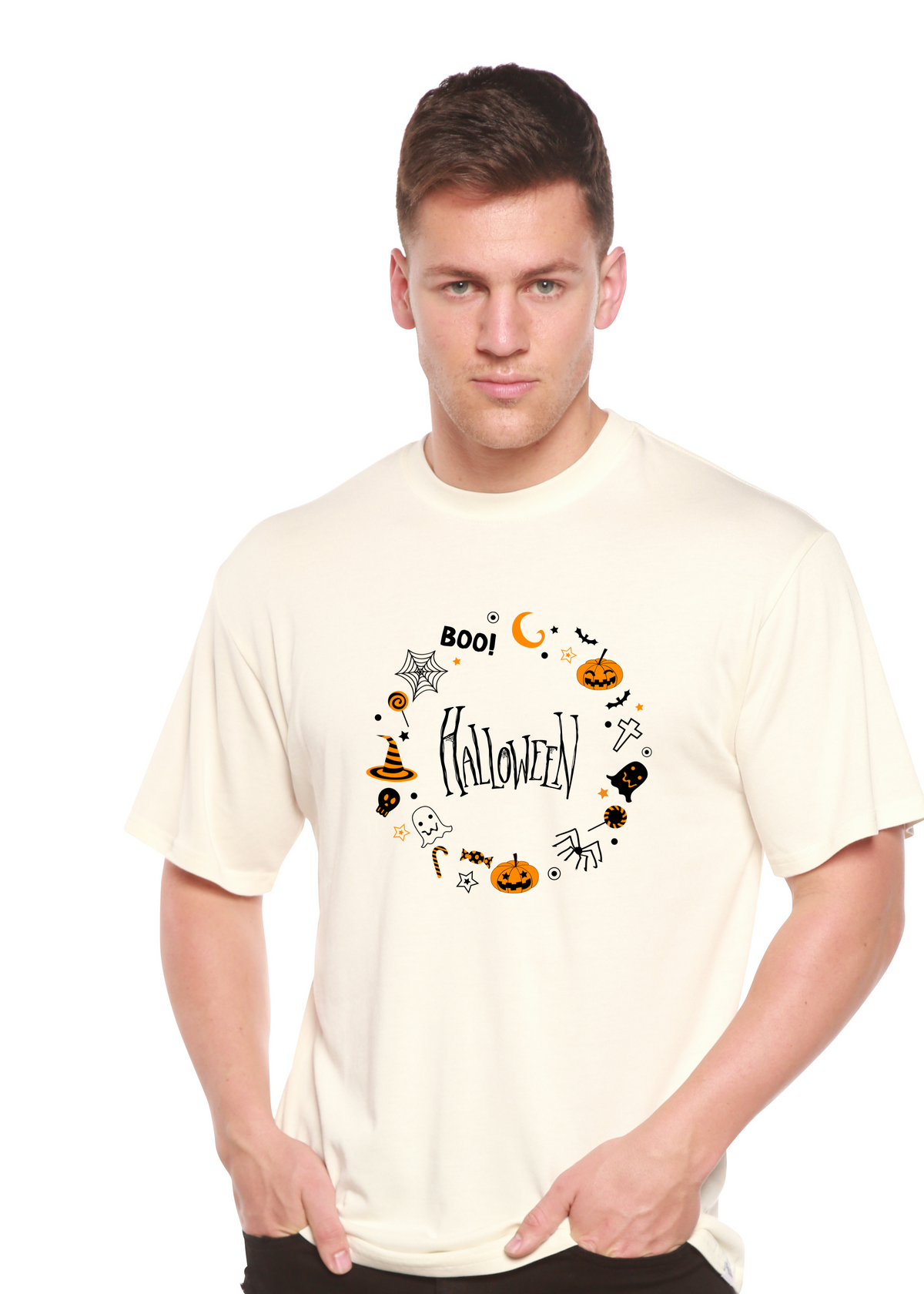 Bool Halloween Men's Bamboo Viscose/Organic Cotton Short Sleeve Graphic T-Shirt