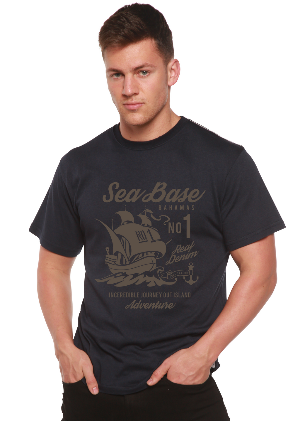 Sea Base Spun Bamboo® Men's Bamboo Viscose/Organic Cotton Short Sleeve Graphic T-Shirt