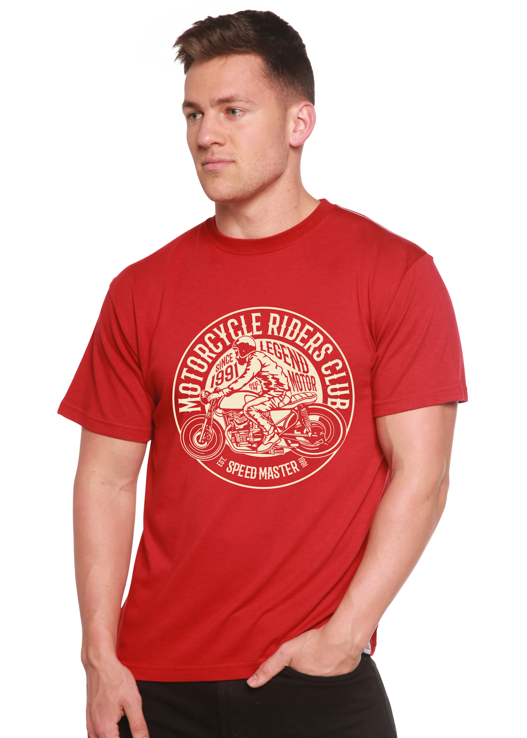 Motorcycle Riders Club Men's Bamboo Viscose/Organic Cotton Short Sleeve Graphic T-Shirt
