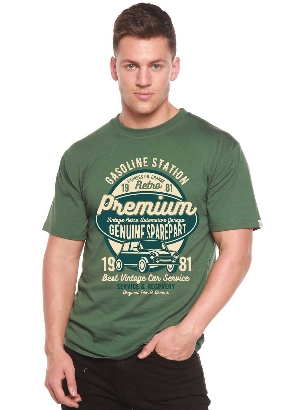 Premium Garage Spun Bamboo® Men's Bamboo Viscose/Organic Cotton Short Sleeve Graphic T-Shirt
