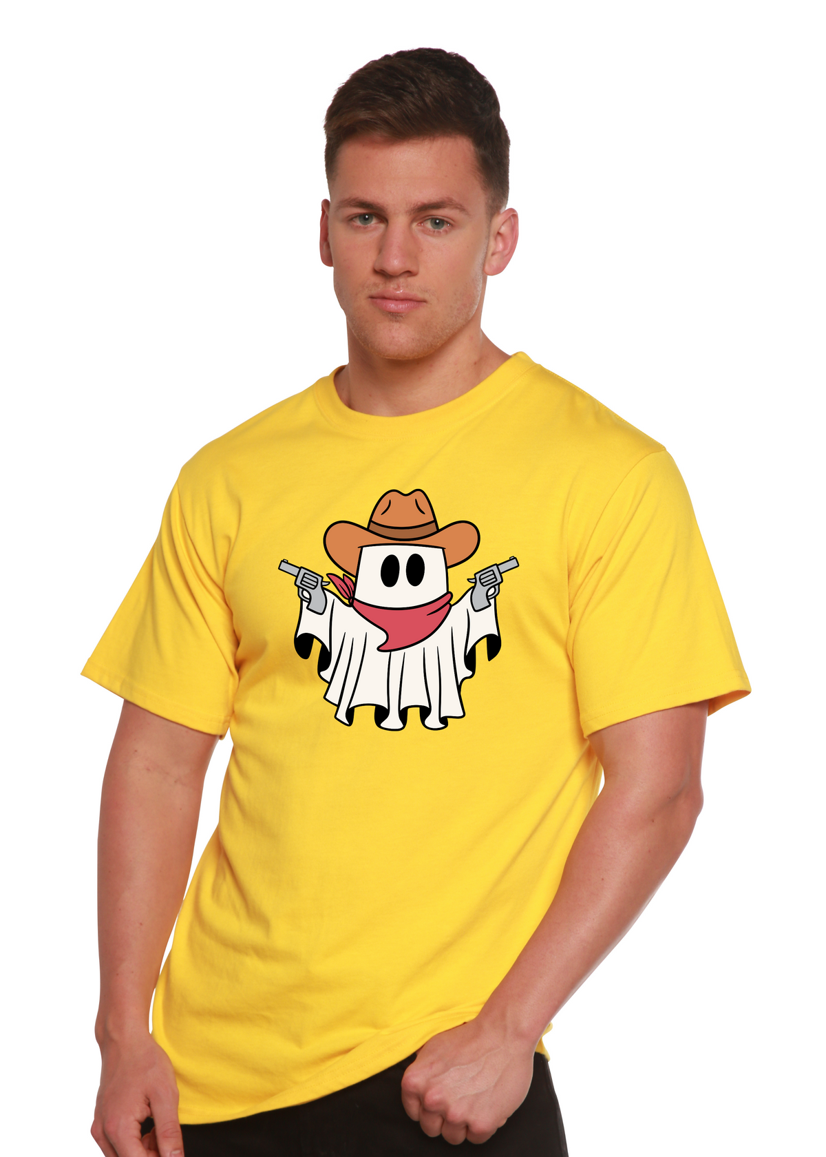 Cowboy Ghost Unisex Bamboo Viscose/Organic Cotton Short Sleeve Graphic T-Shirt
