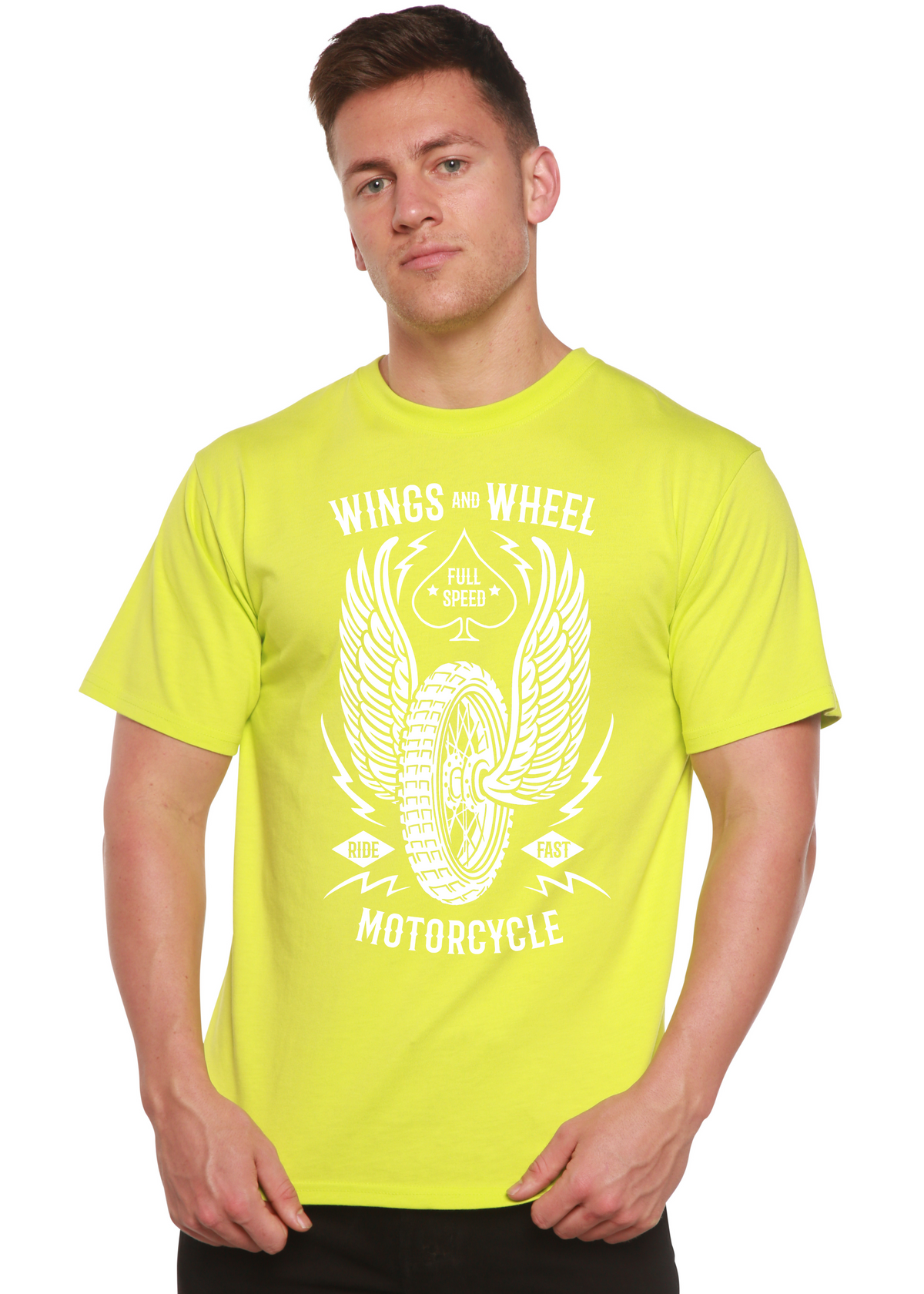 Wings And Wheel Spun Bamboo® Men's Bamboo Viscose/Organic Cotton Short Sleeve Graphic T-Shirt