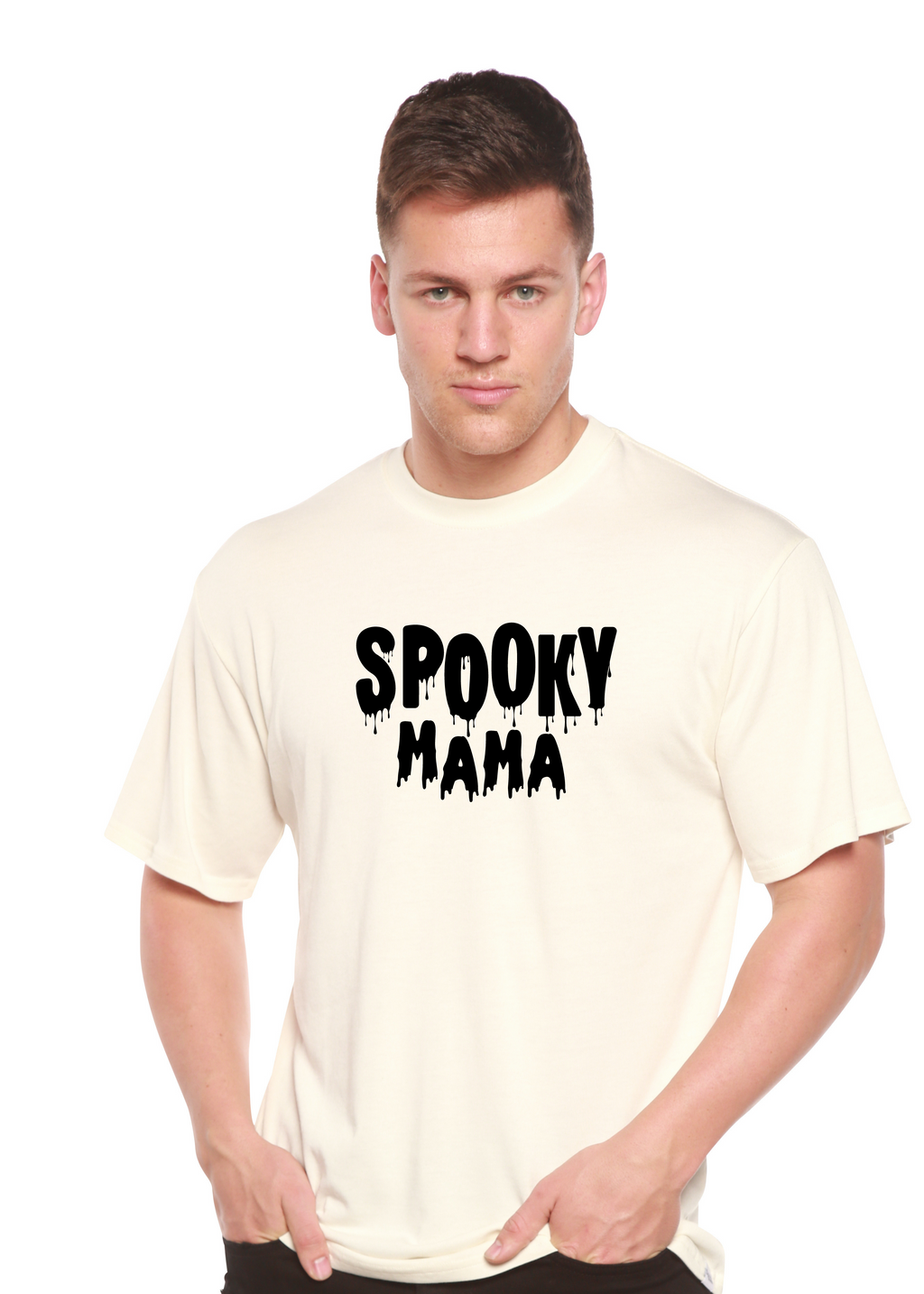 Spooky Mama Halloween Men's Bamboo Viscose/Organic Cotton Short Sleeve Graphic T-Shirt