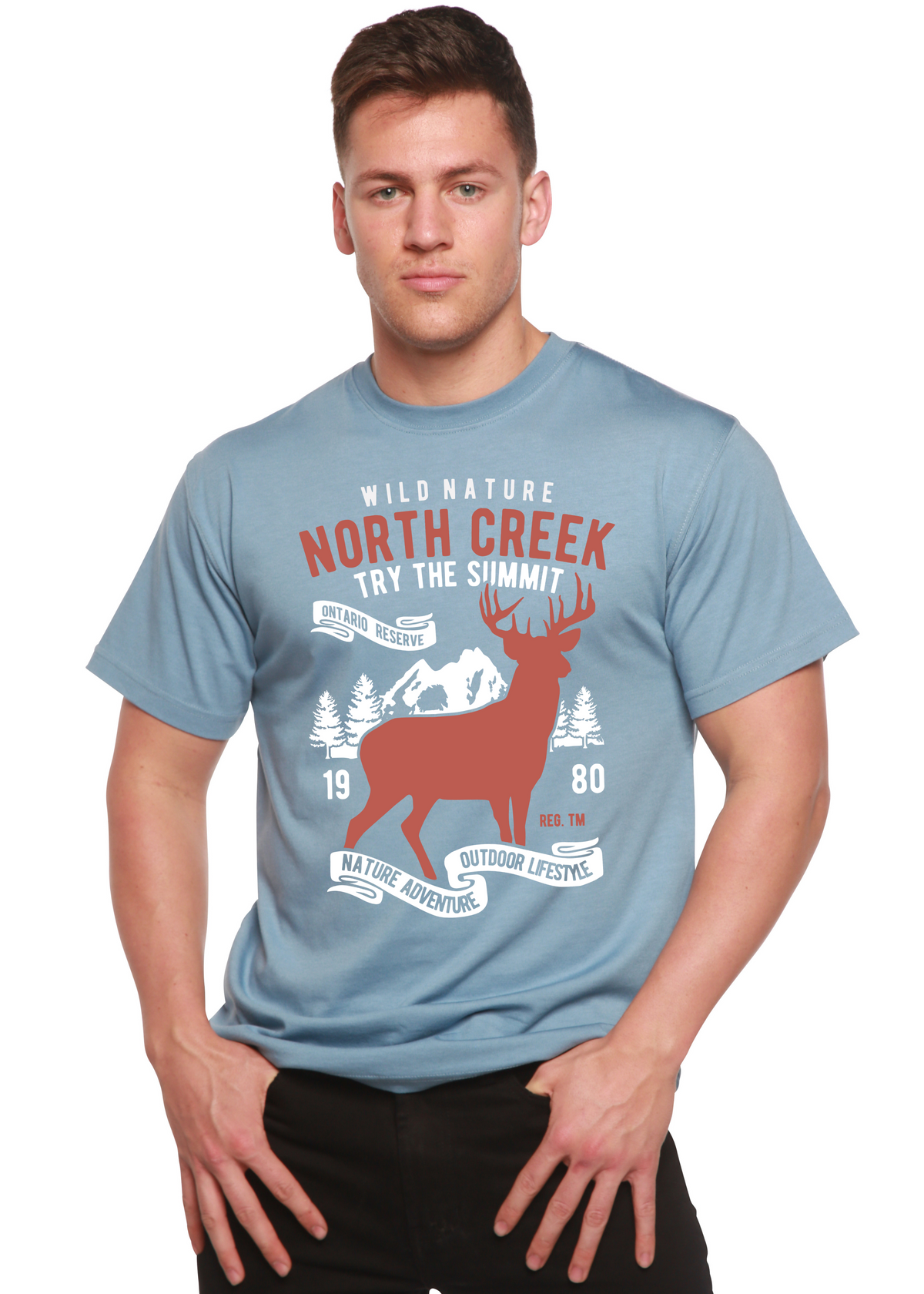 North Creek Spun Bamboo® Men's Bamboo Viscose/Organic Cotton Short Sleeve Graphic T-Shirt