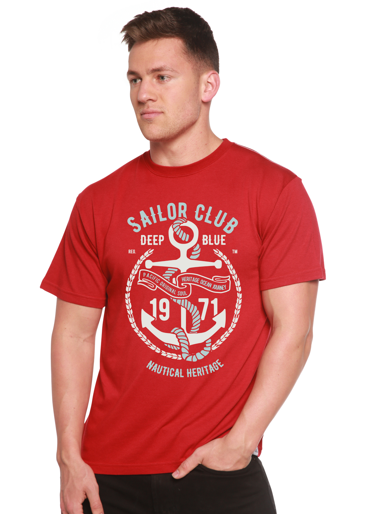 Sailor Club Spun Bamboo® Men's Bamboo Viscose/Organic Cotton Short Sleeve Graphic T-Shirt