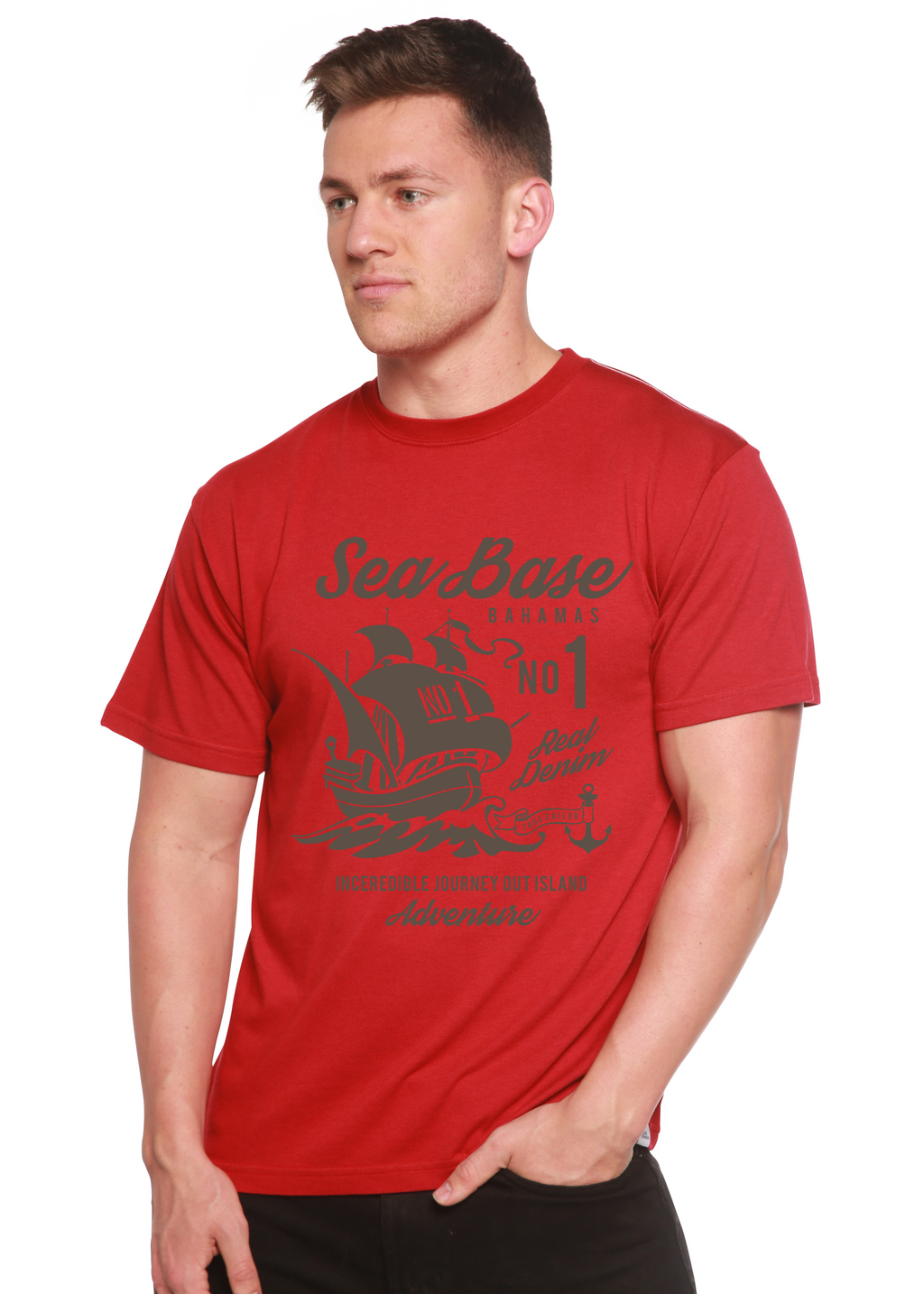 Sea Base Spun Bamboo® Men's Bamboo Viscose/Organic Cotton Short Sleeve Graphic T-Shirt