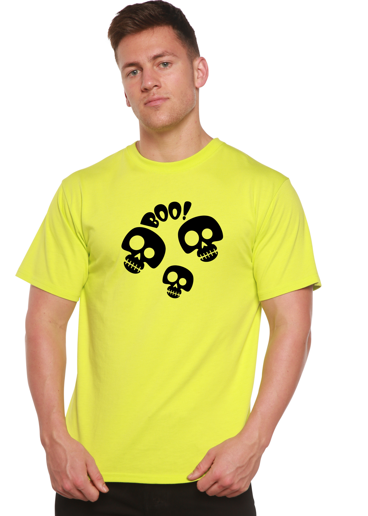Halloween Boo Unisex Bamboo Viscose/Organic Cotton Short Sleeve Graphic T-Shirt