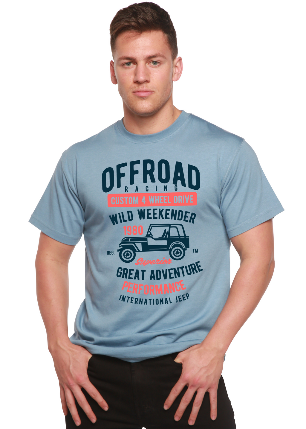 Off Road Racing Spun Bamboo® Men's Bamboo Viscose/Organic Cotton Short Sleeve Graphic T-Shirt