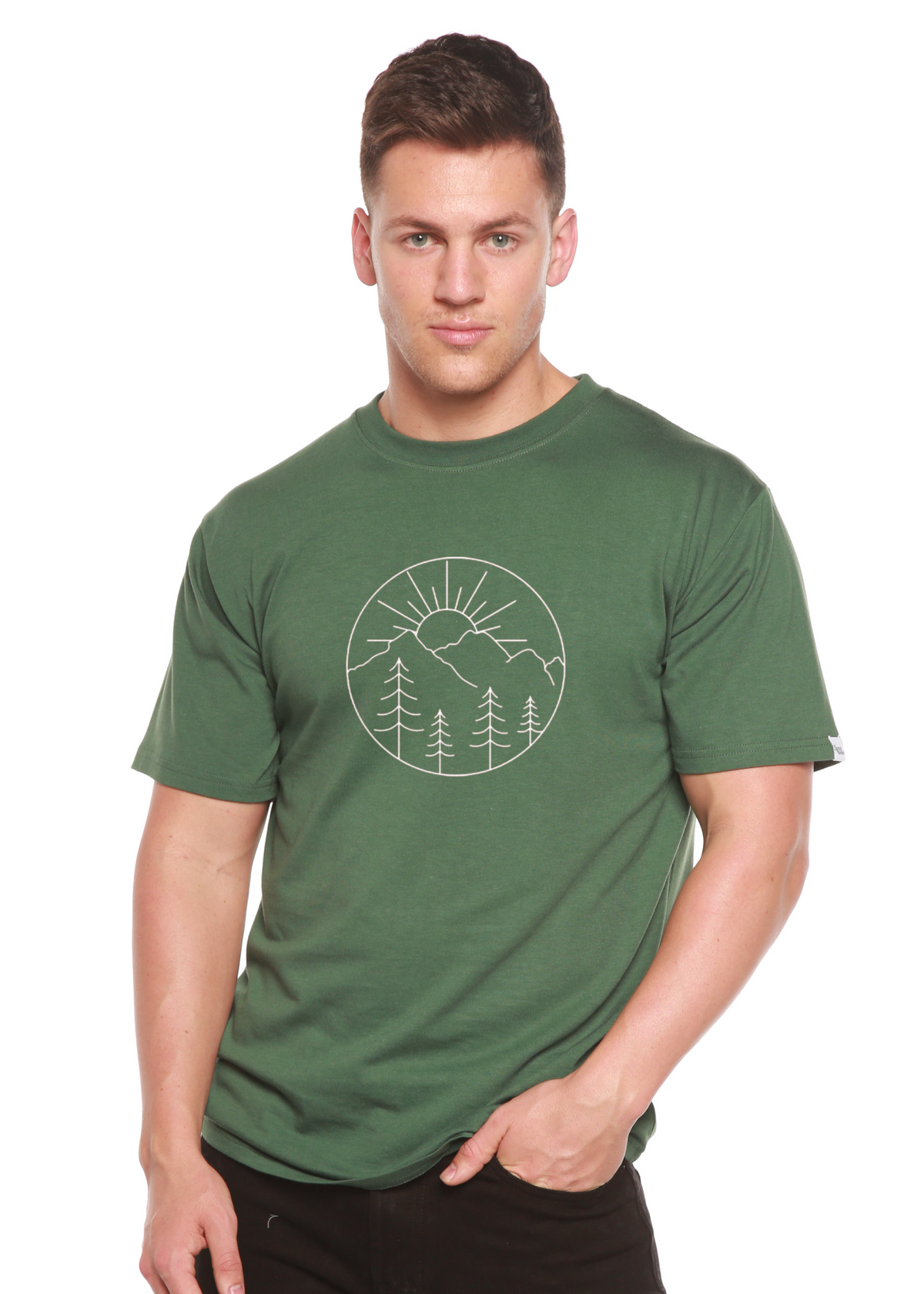 Nature Lover Hike Men's Bamboo Viscose/Organic Cotton Short Sleeve Graphic T-Shirt