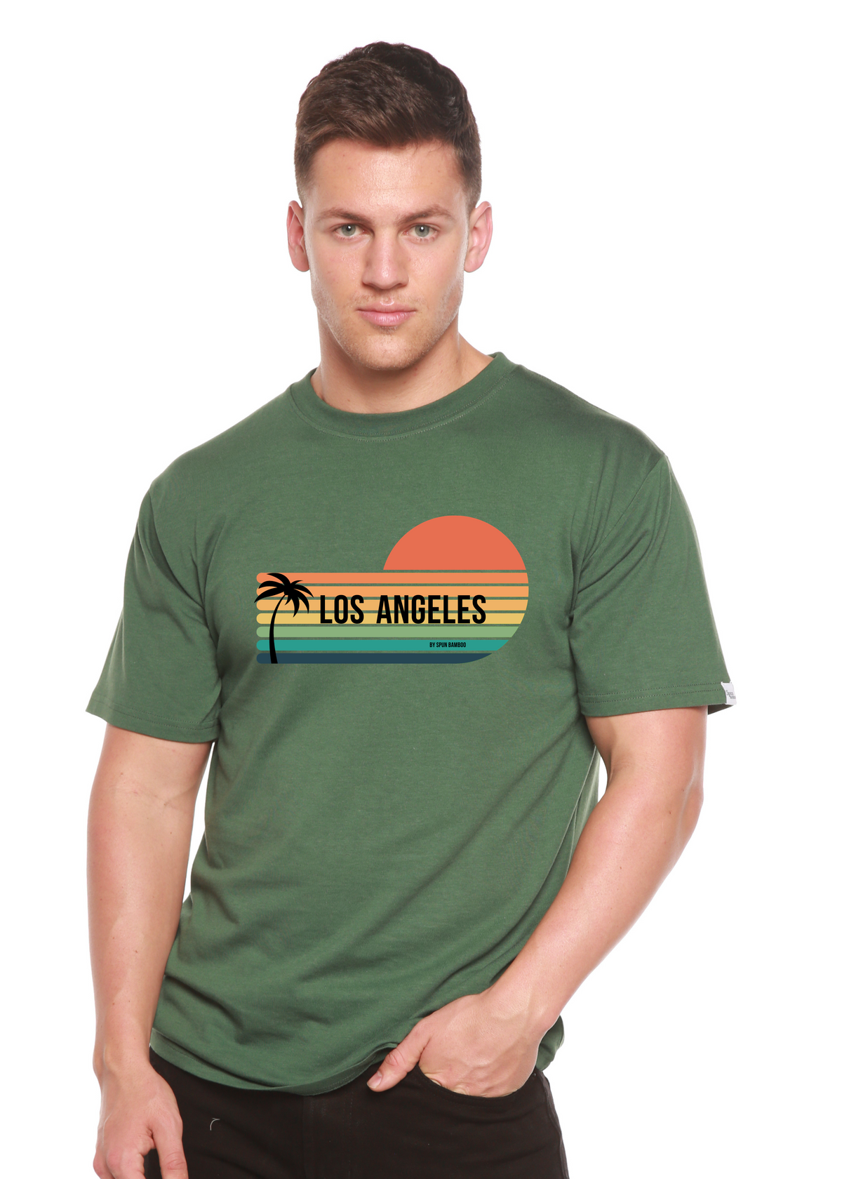 Los Angeles Spun Bamboo Unisex Bamboo Viscose/Organic Cotton Short Sleeve Graphic T-Shirt