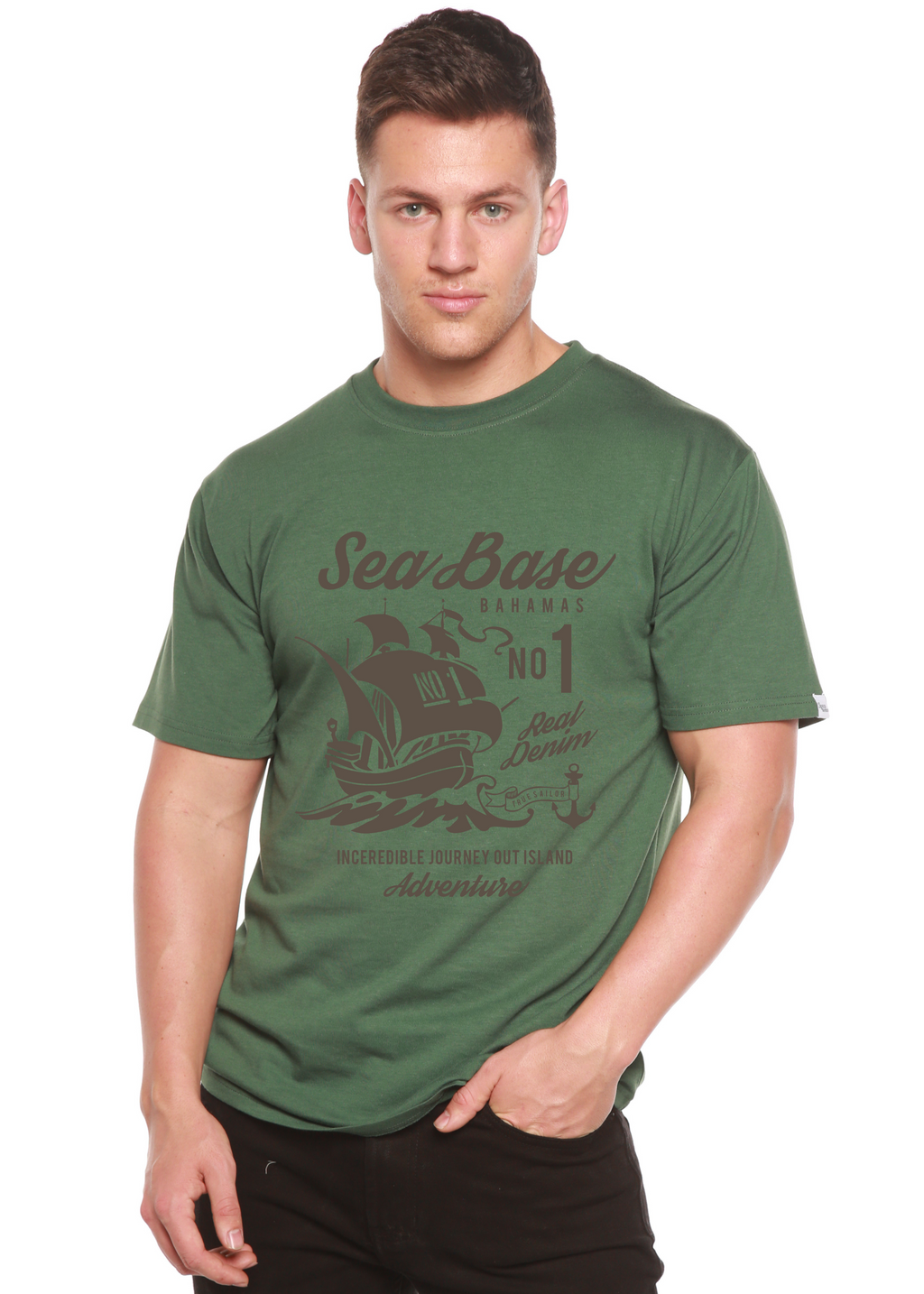 Sea Base Spun Bamboo® Men's Bamboo Viscose/Organic Cotton Short Sleeve Graphic T-Shirt