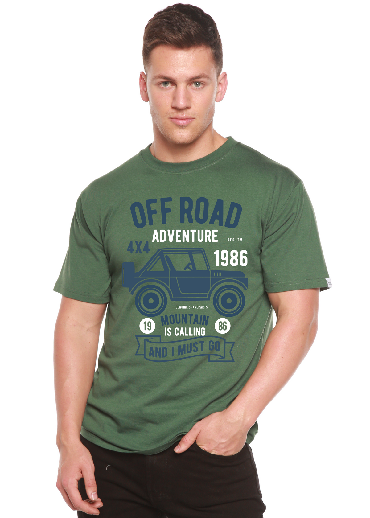 Off Road Adventure Spun Bamboo® Men's Bamboo Viscose/Organic Cotton Short Sleeve Graphic T-Shirt