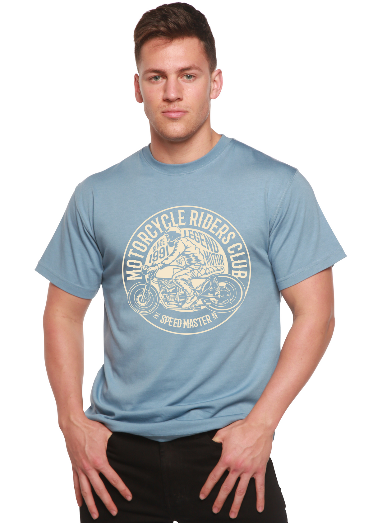 Motorcycle Riders Club Men's Bamboo Viscose/Organic Cotton Short Sleeve Graphic T-Shirt