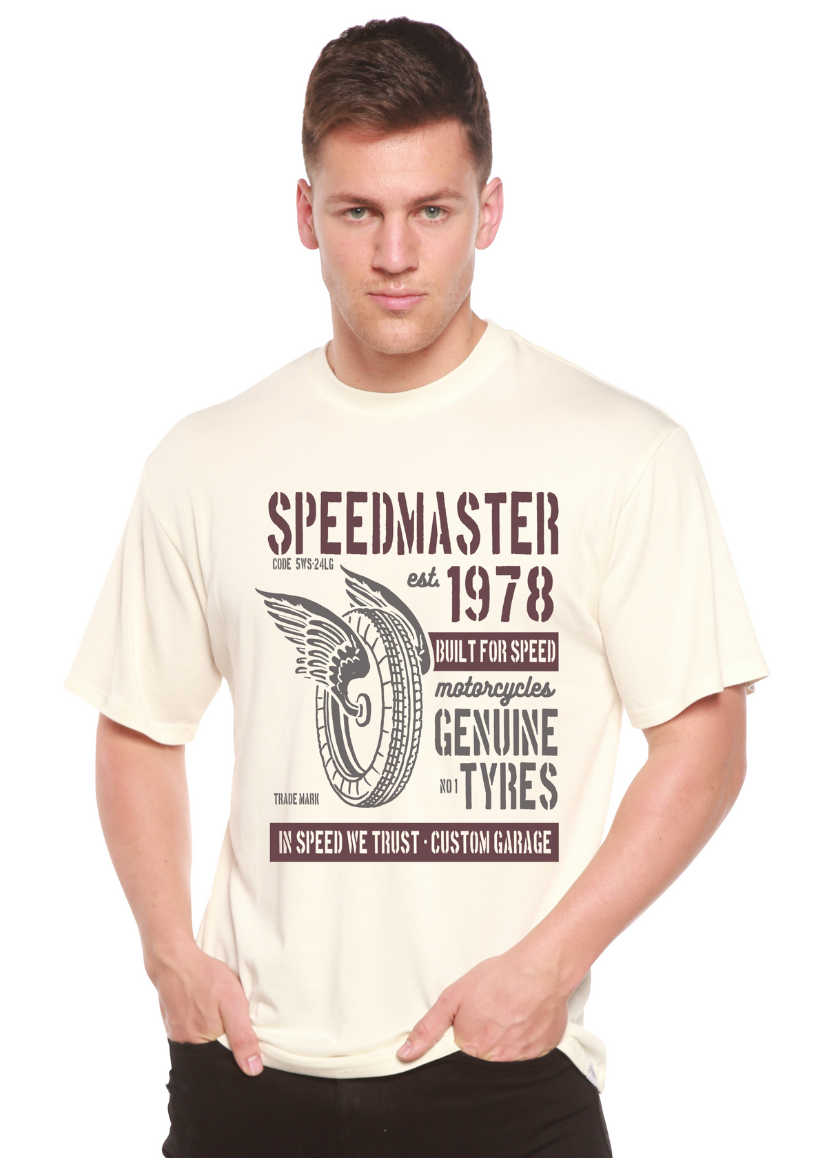 Speed Master Spun Bamboo® Men's Bamboo Viscose/Organic Cotton Short Sleeve Graphic T-Shirt