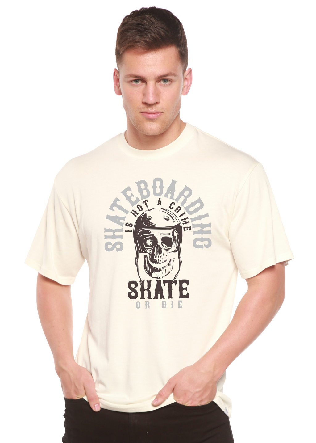 Skate Boarding Men's Bamboo Viscose/Organic Cotton Short Sleeve Graphic T-Shirt