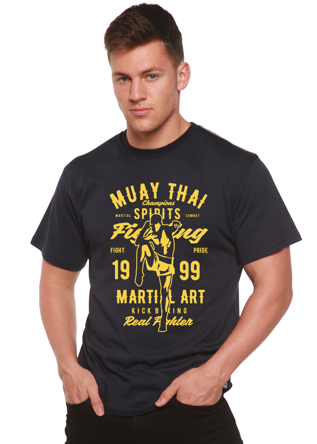 Muay Thai Spun Bamboo® Men's Bamboo Viscose/Organic Cotton Short Sleeve Graphic T-Shirt