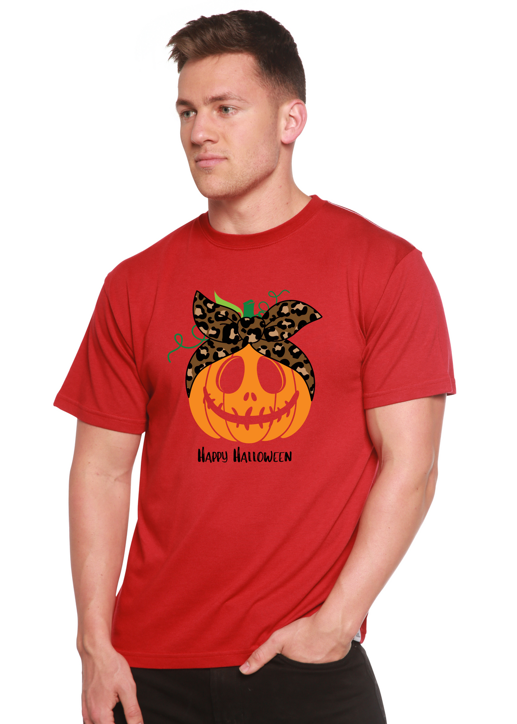 Happy Halloween Men's Bamboo Viscose/Organic Cotton Short Sleeve Graphic T-Shirt
