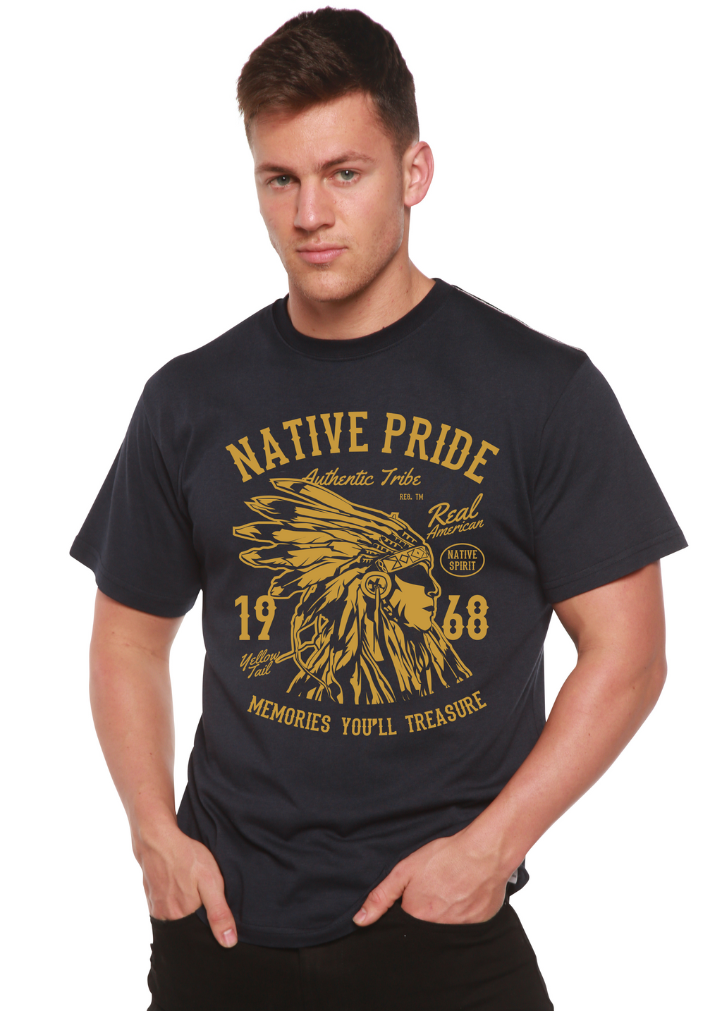 Native Pride Spun Bamboo® Men's Bamboo Viscose/Organic Cotton Short Sleeve Graphic T-Shirt