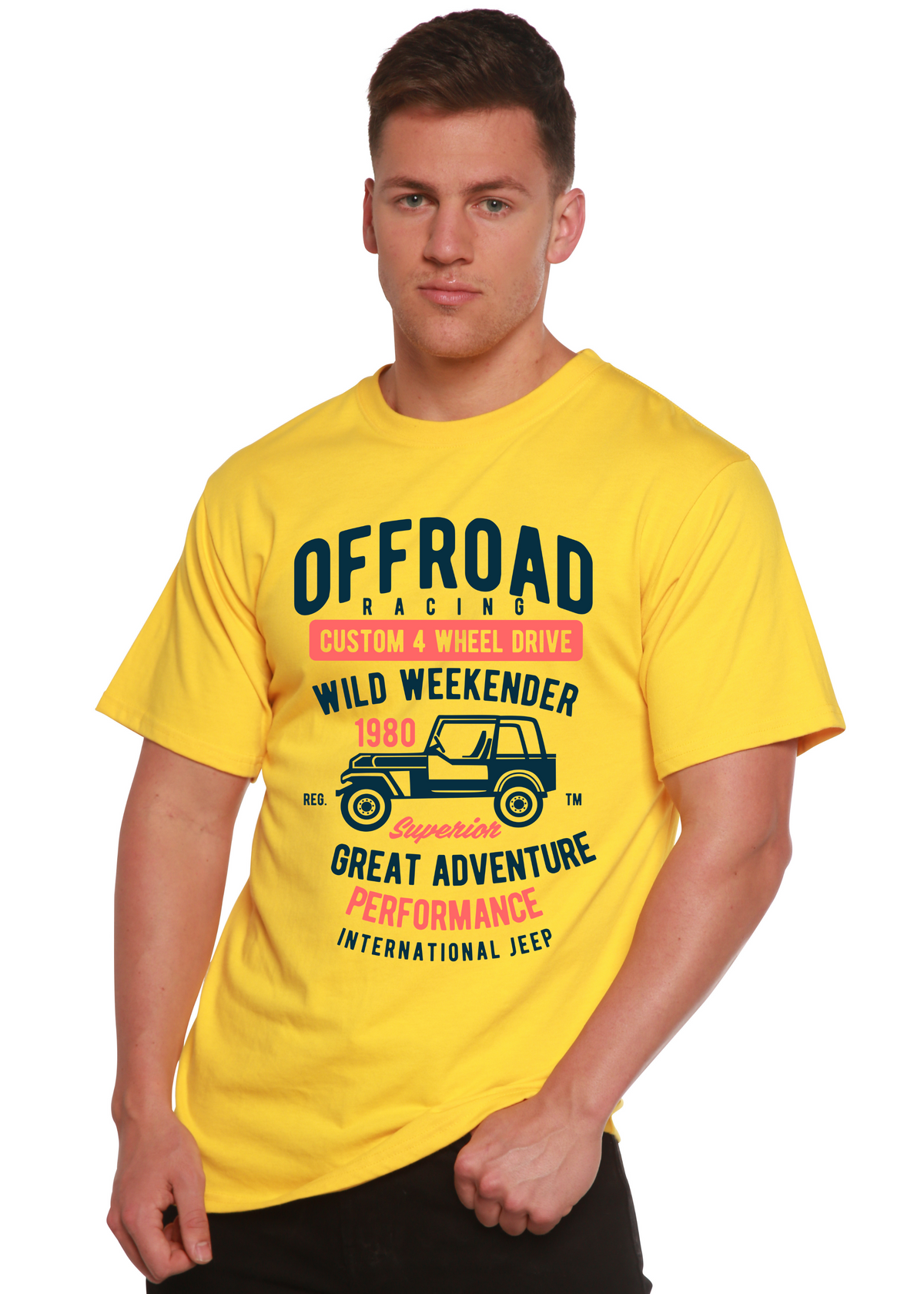 Off Road Racing Spun Bamboo® Men's Bamboo Viscose/Organic Cotton Short Sleeve Graphic T-Shirt