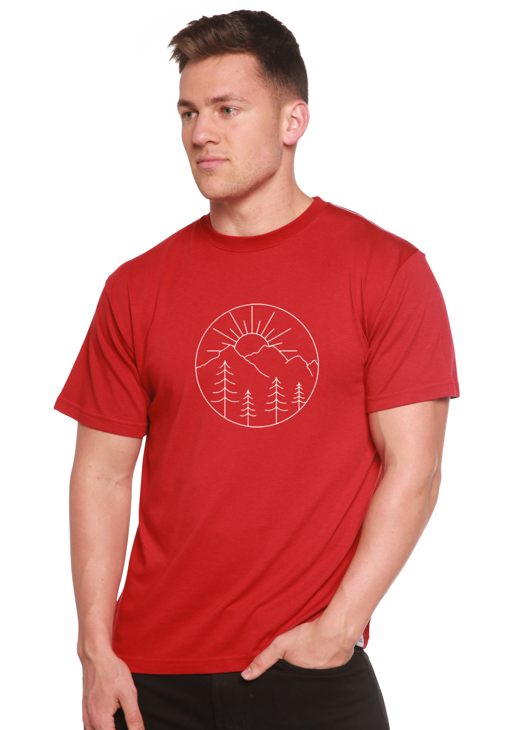 Nature Lover Hike Men's Bamboo Viscose/Organic Cotton Short Sleeve Graphic T-Shirt