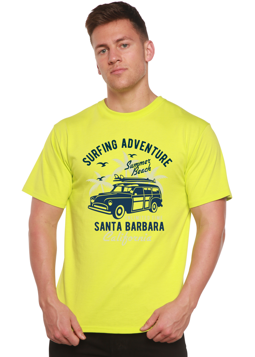 Surfing Adventure Spun Bamboo® Men's Bamboo Viscose/Organic Cotton Short Sleeve Graphic T-Shirt