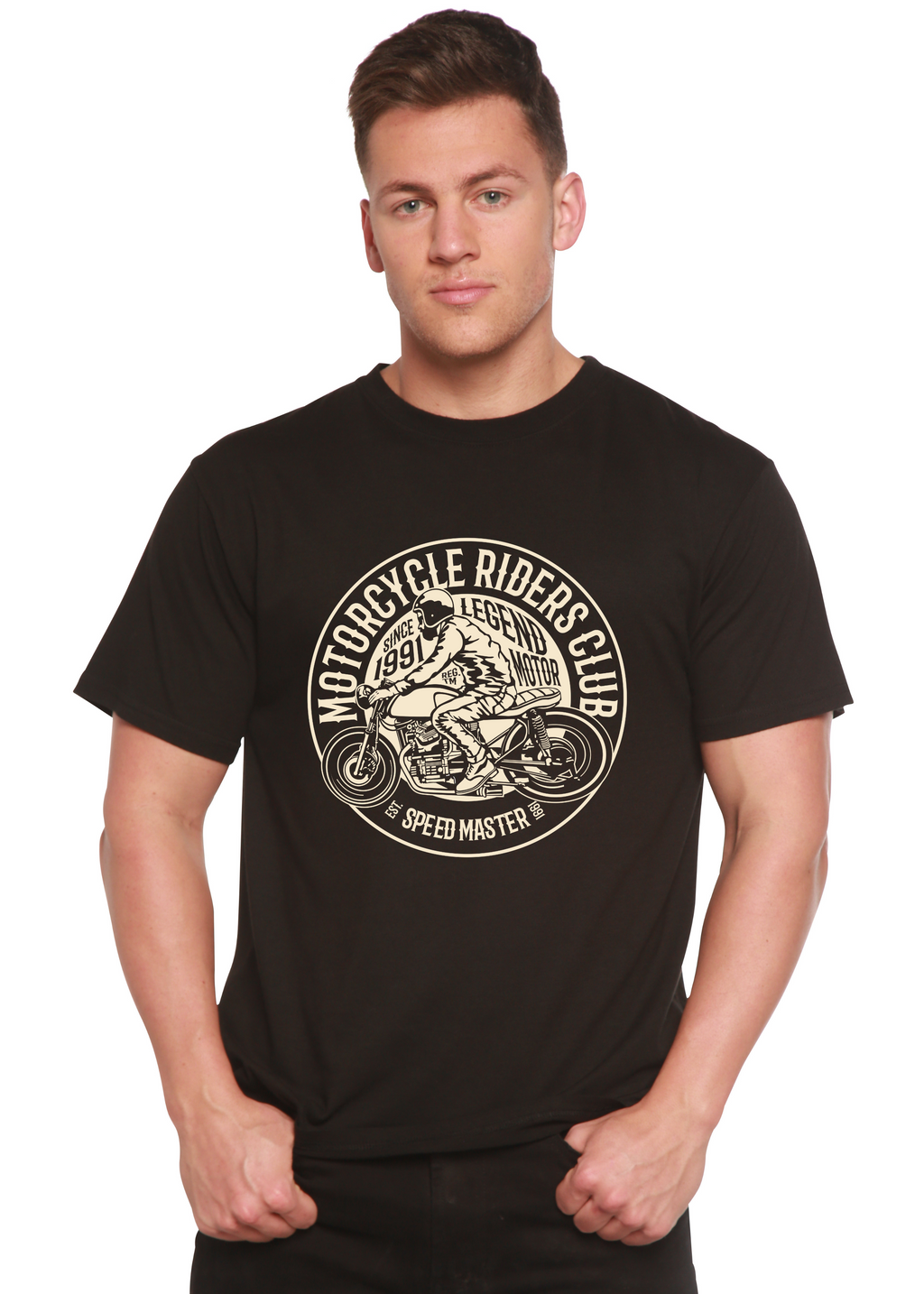 Motorcycle Riders Club Men's Bamboo Viscose/Organic Cotton Short Sleeve Graphic T-Shirt