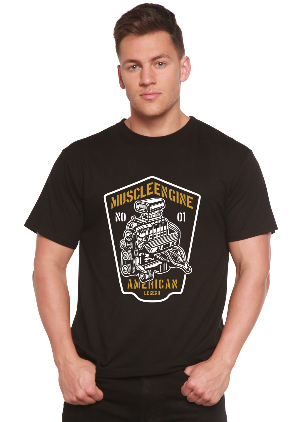 Muscle Engine Spun Bamboo® Men's Bamboo Viscose/Organic Cotton Short Sleeve Graphic T-Shirt
