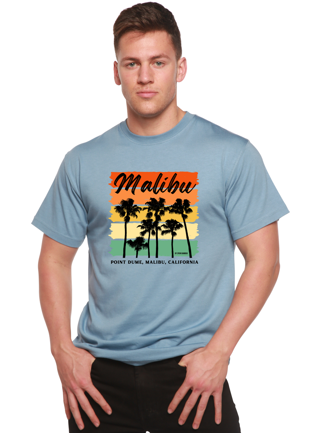 Malibu Unisex Bamboo Viscose/Organic Cotton Short Sleeve Graphic T-Shirt