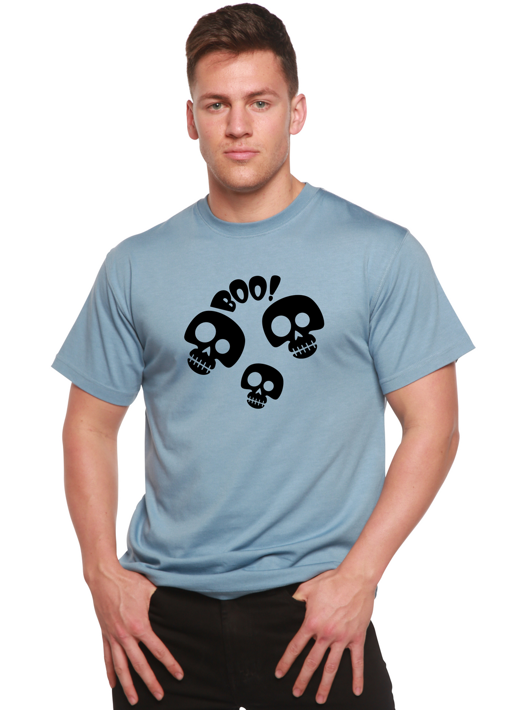 Halloween Boo Unisex Bamboo Viscose/Organic Cotton Short Sleeve Graphic T-Shirt