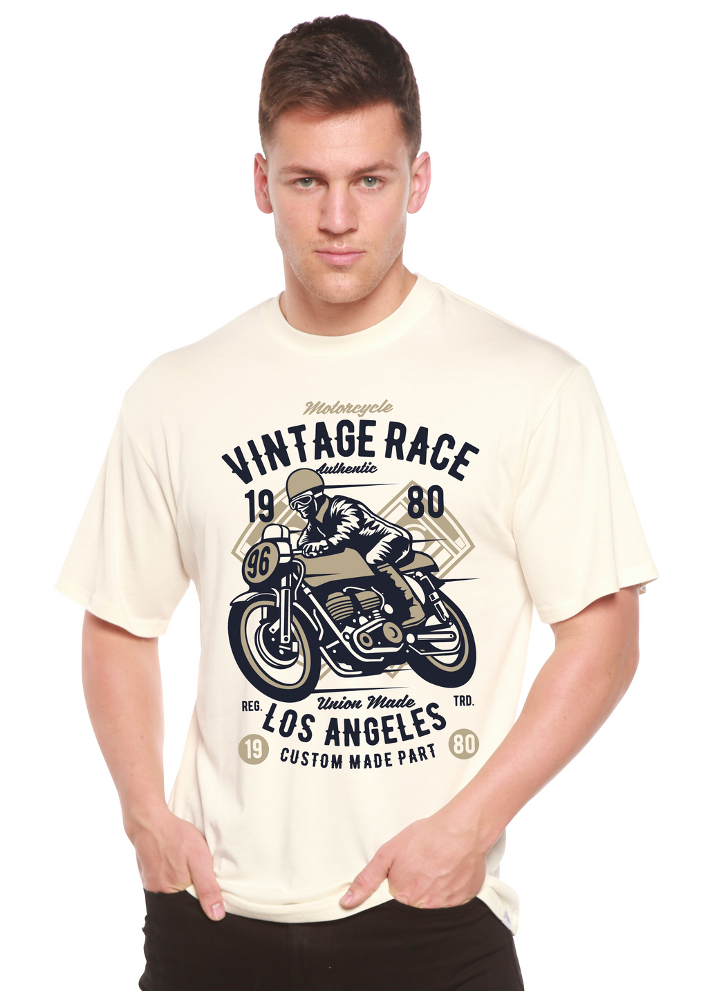 Vintage Race Spun Bamboo® Men's Bamboo Viscose/Organic Cotton Short Sleeve Graphic T-Shirt