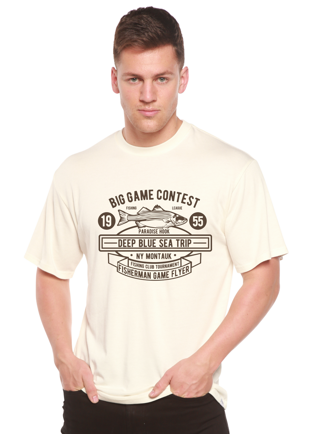 Big Game Contest Men's Bamboo Viscose/Organic Cotton Short Sleeve Graphic T-Shirt