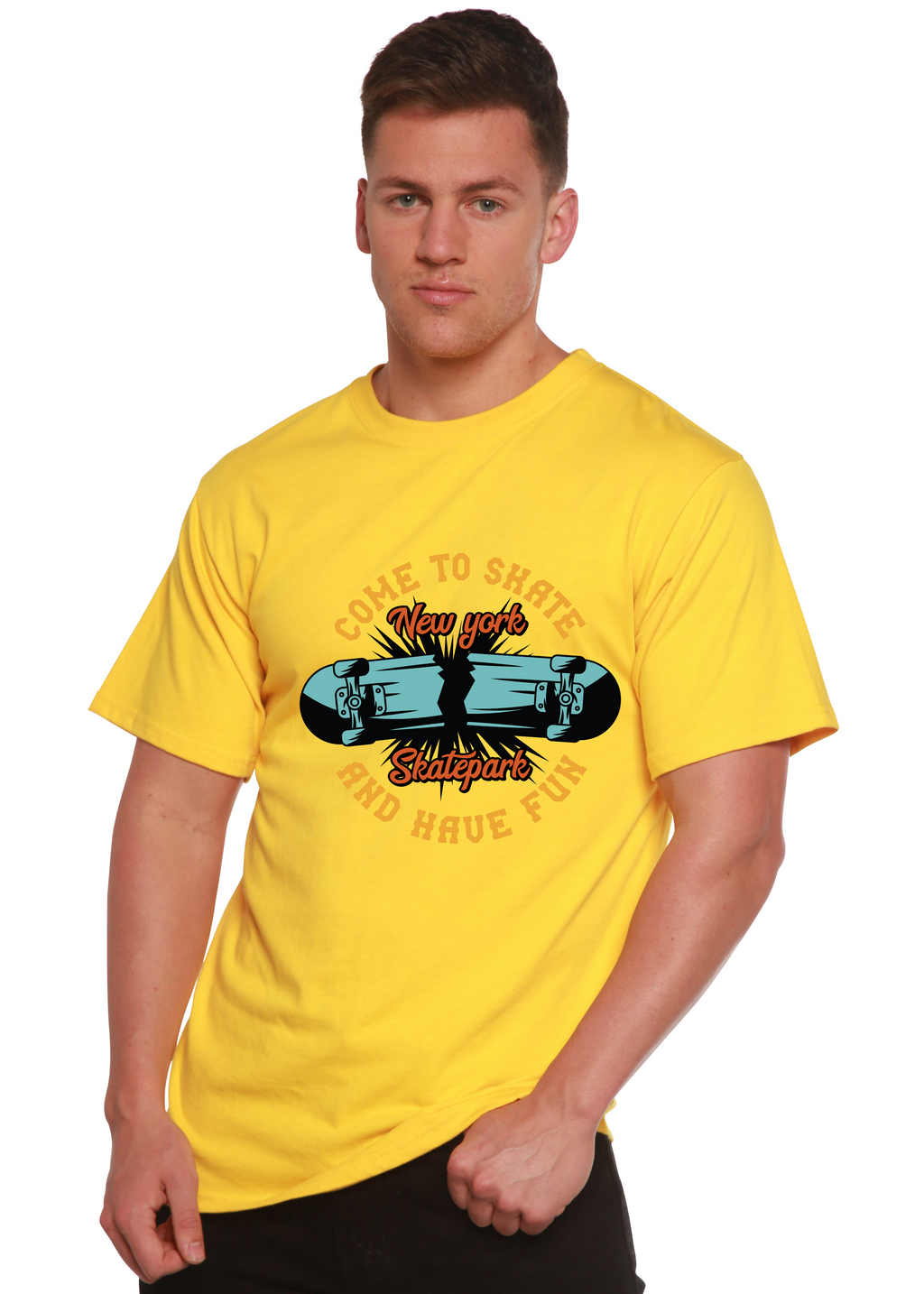 New York Skatepark Men's Bamboo Viscose/Organic Cotton Short Sleeve Graphic T-Shirt