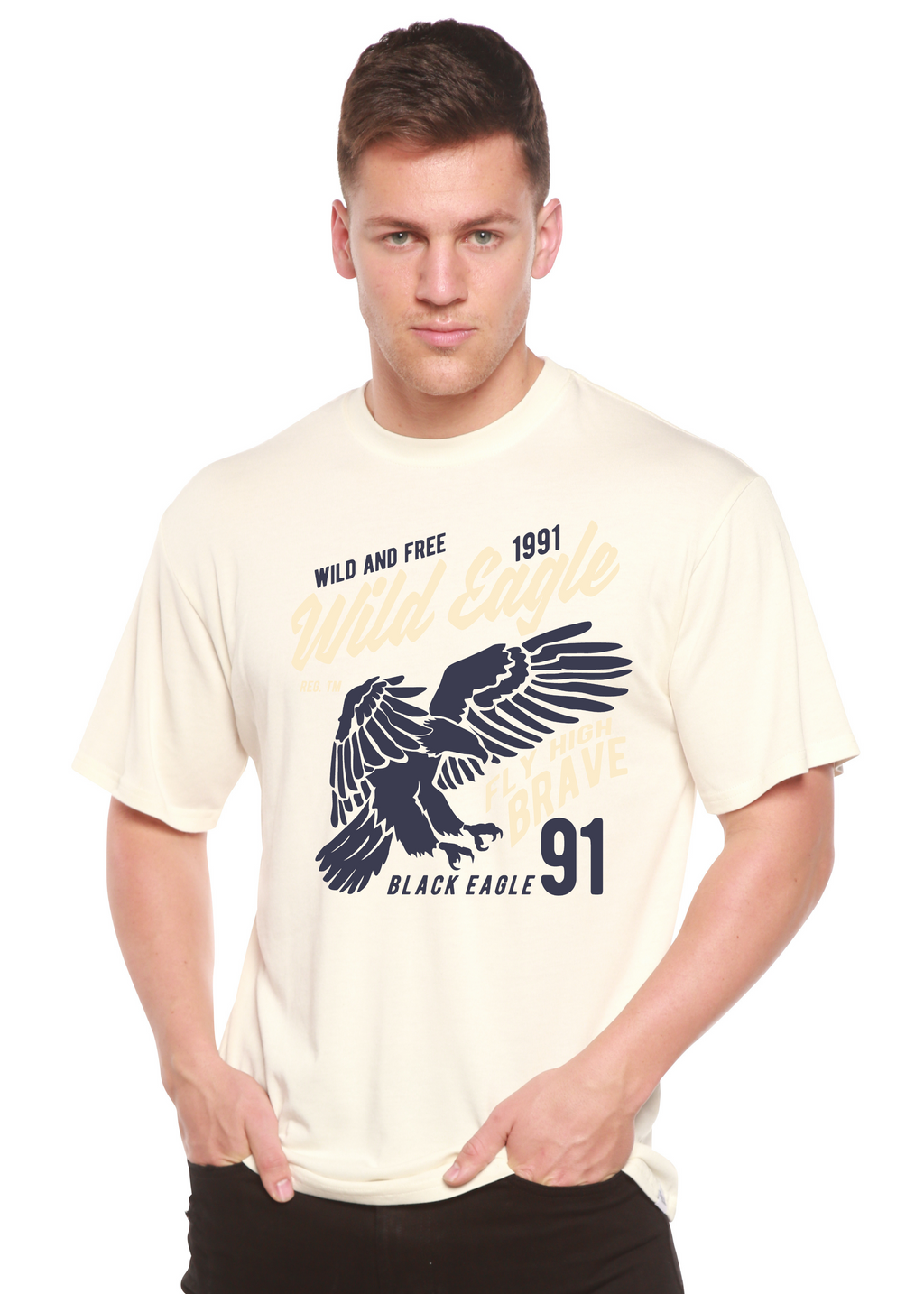 Wild Eagle Spun Bamboo® Men's Bamboo Viscose/Organic Cotton Short Sleeve Graphic T-Shirt
