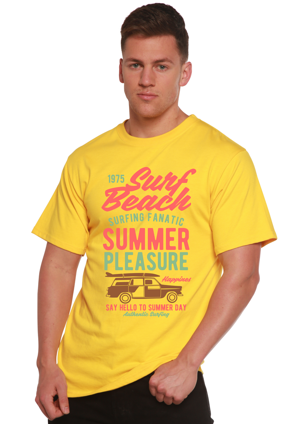 Surf Beach Spun Bamboo® Men's Bamboo Viscose/Organic Cotton Short Sleeve Graphic T-Shirt