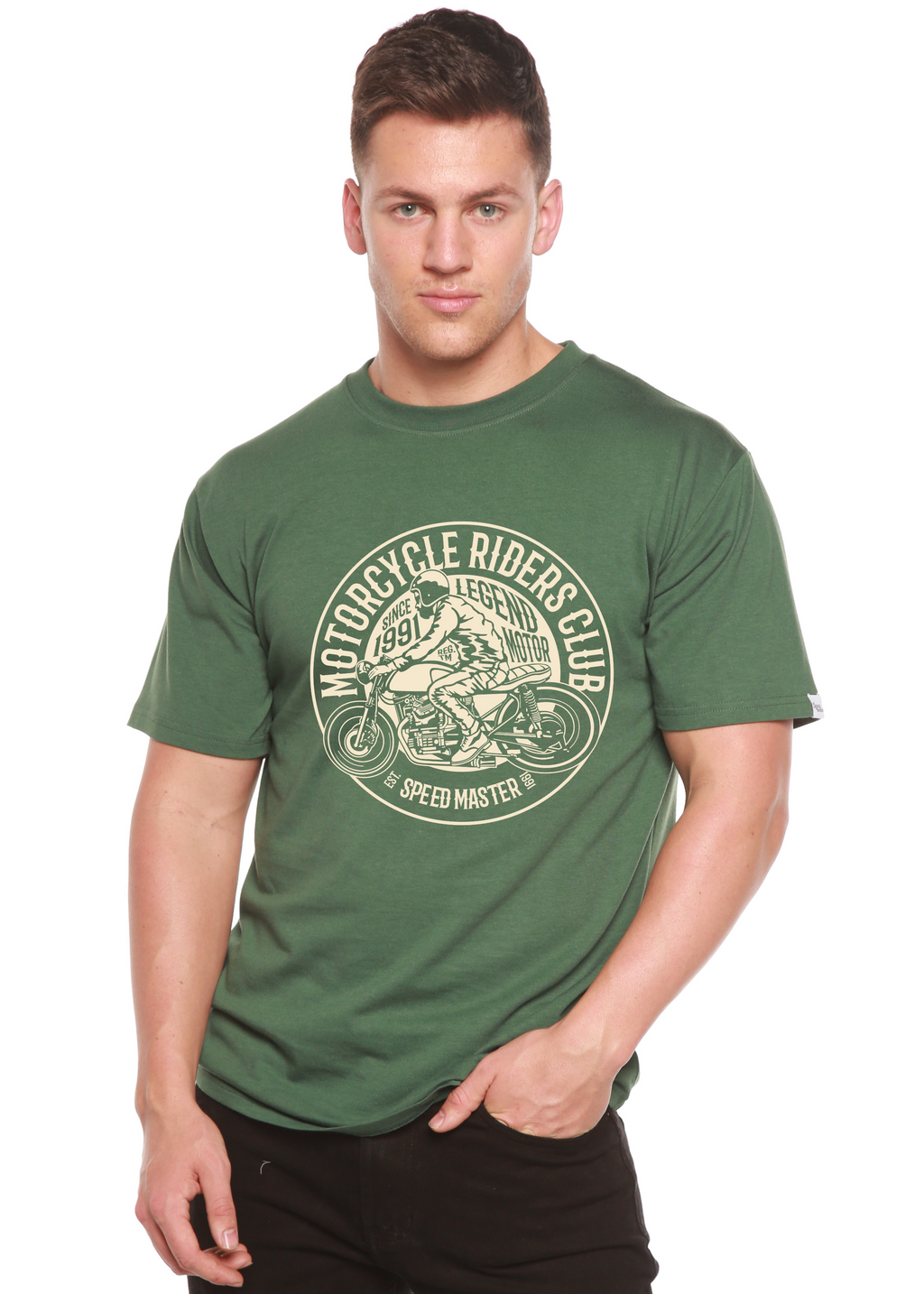 Motorcycle Riders Club Men's Bamboo Viscose/Organic Cotton Short Sleeve Graphic T-Shirt