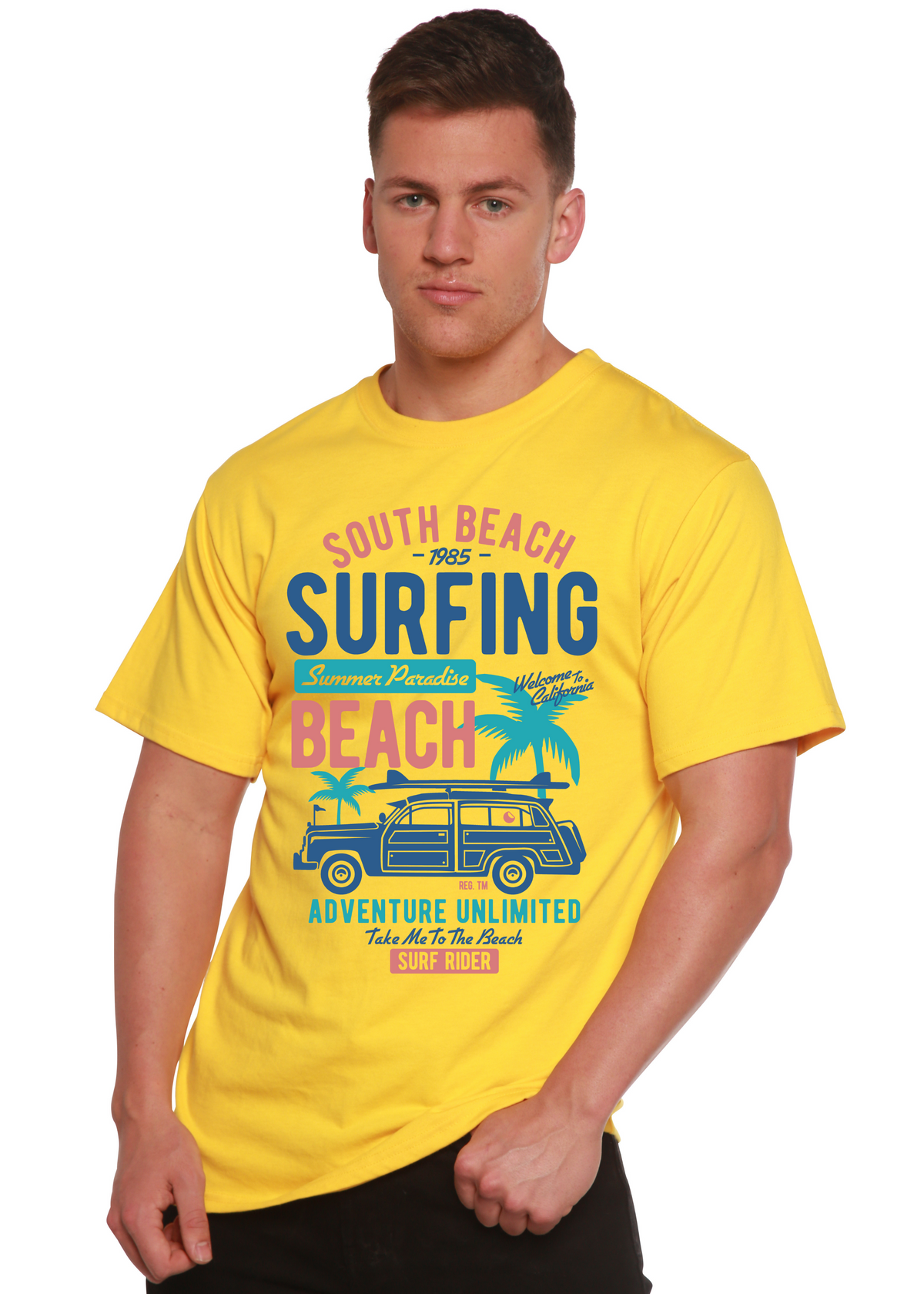 South Beach Spun Bamboo® Men's Bamboo Viscose/Organic Cotton Short Sleeve Graphic T-Shirt
