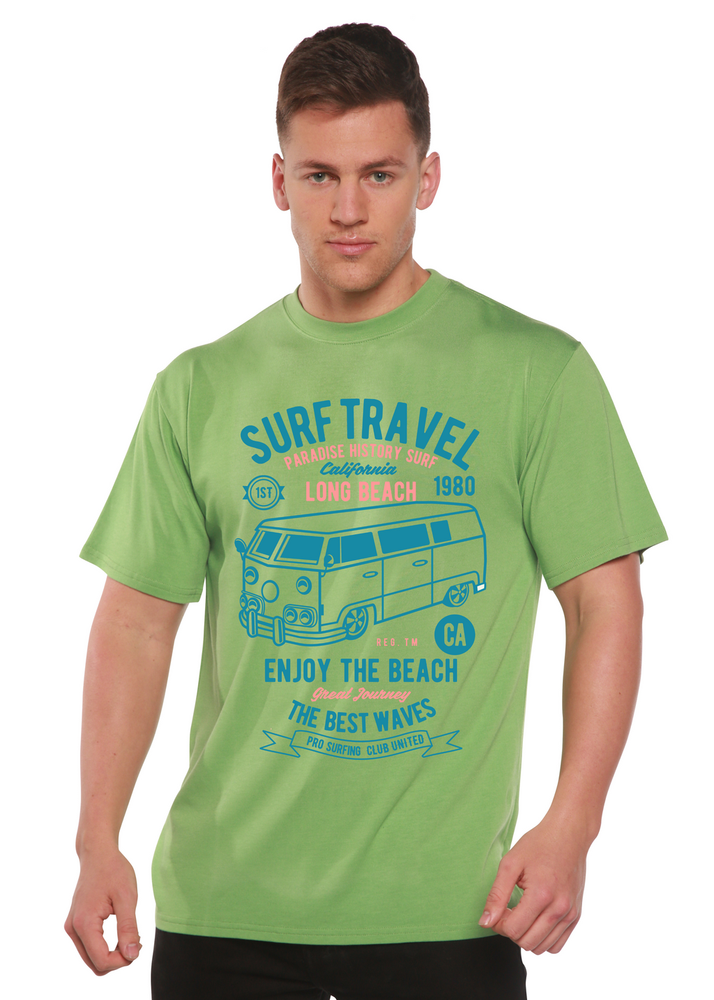 Surf Travel Spun Bamboo® Men's Bamboo Viscose/Organic Cotton Short Sleeve Graphic T-Shirt